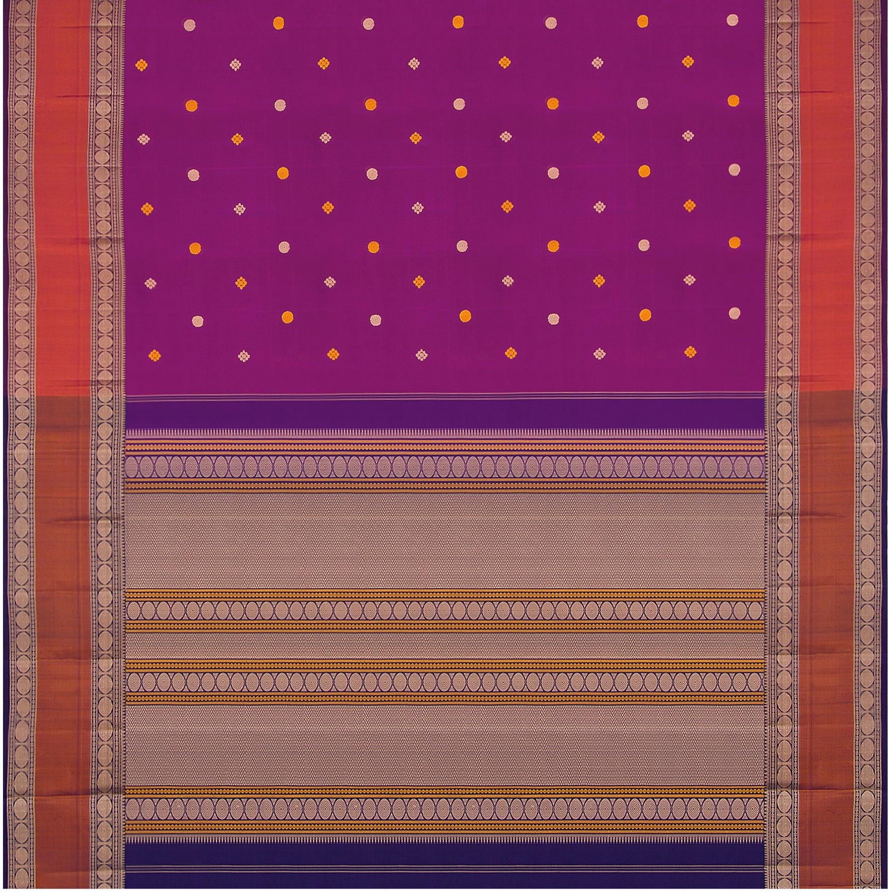 Kanakavalli Kanjivaram Silk Sari 22-598-HS001-14876 - Full View