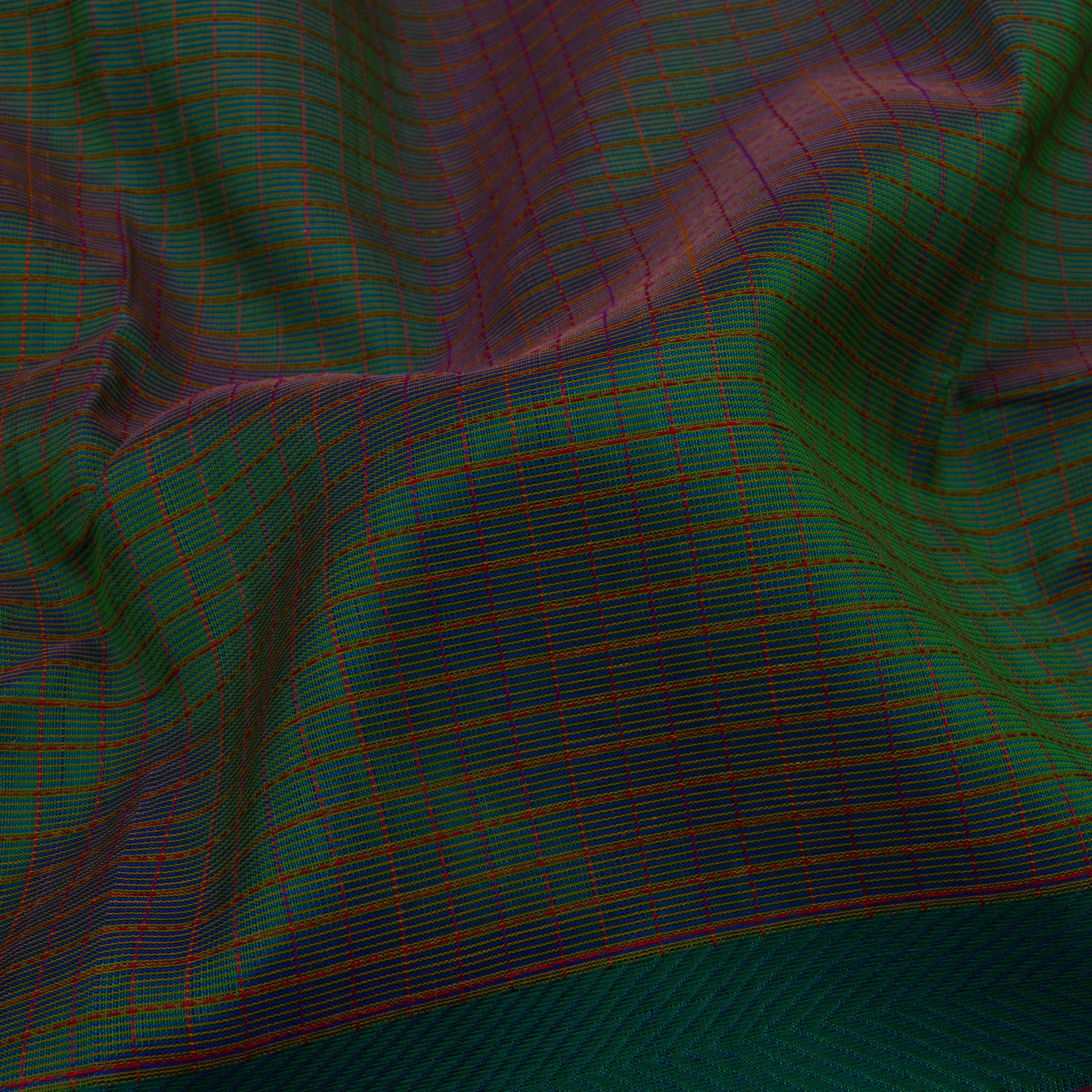 Kanakavalli Silk/Cotton Sari 22-598-HS005-13120 - Fabric View