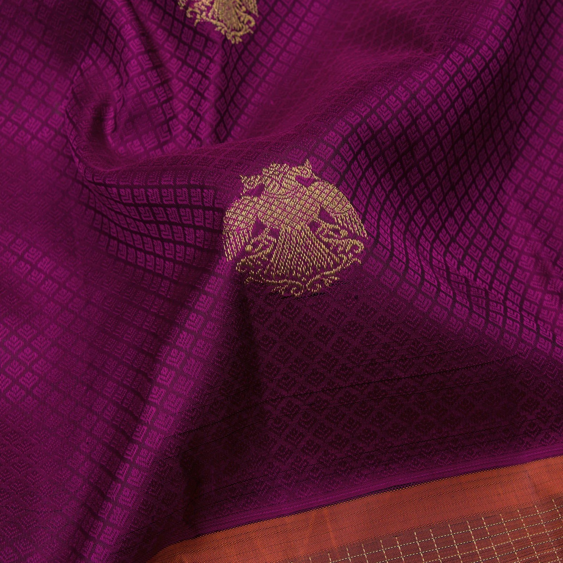 Kanakavalli Kanjivaram Silk Sari 22-599-HS001-01303 - Fabric View