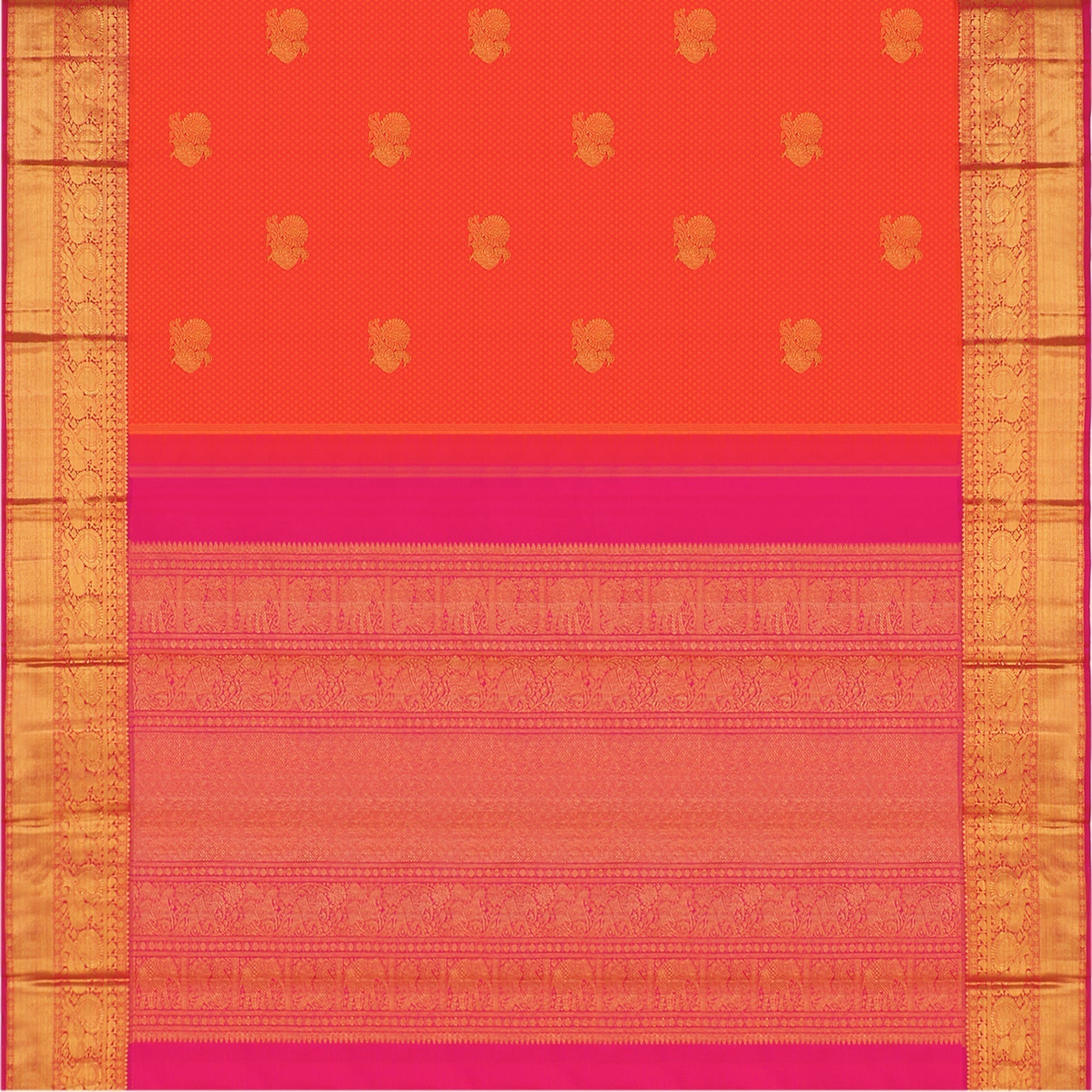 Kanakavalli Kanjivaram Silk Sari 22-599-HS001-01977 - Full View
