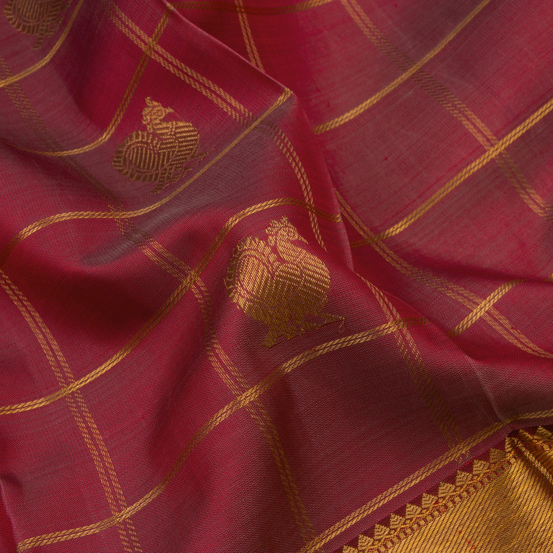 Kanakavalli Kanjivaram Silk Sari 22-599-HS001-03836 - Fabric View