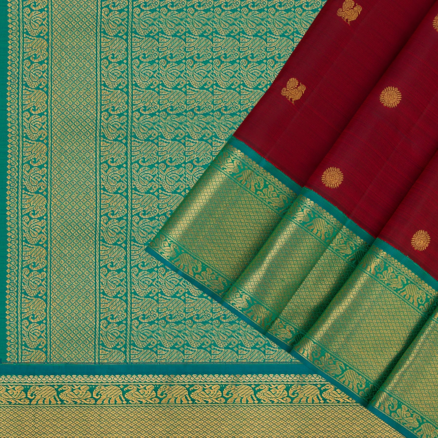 Kanakavalli Kanjivaram Silk Sari 22-599-HS001-09236 - Cover View