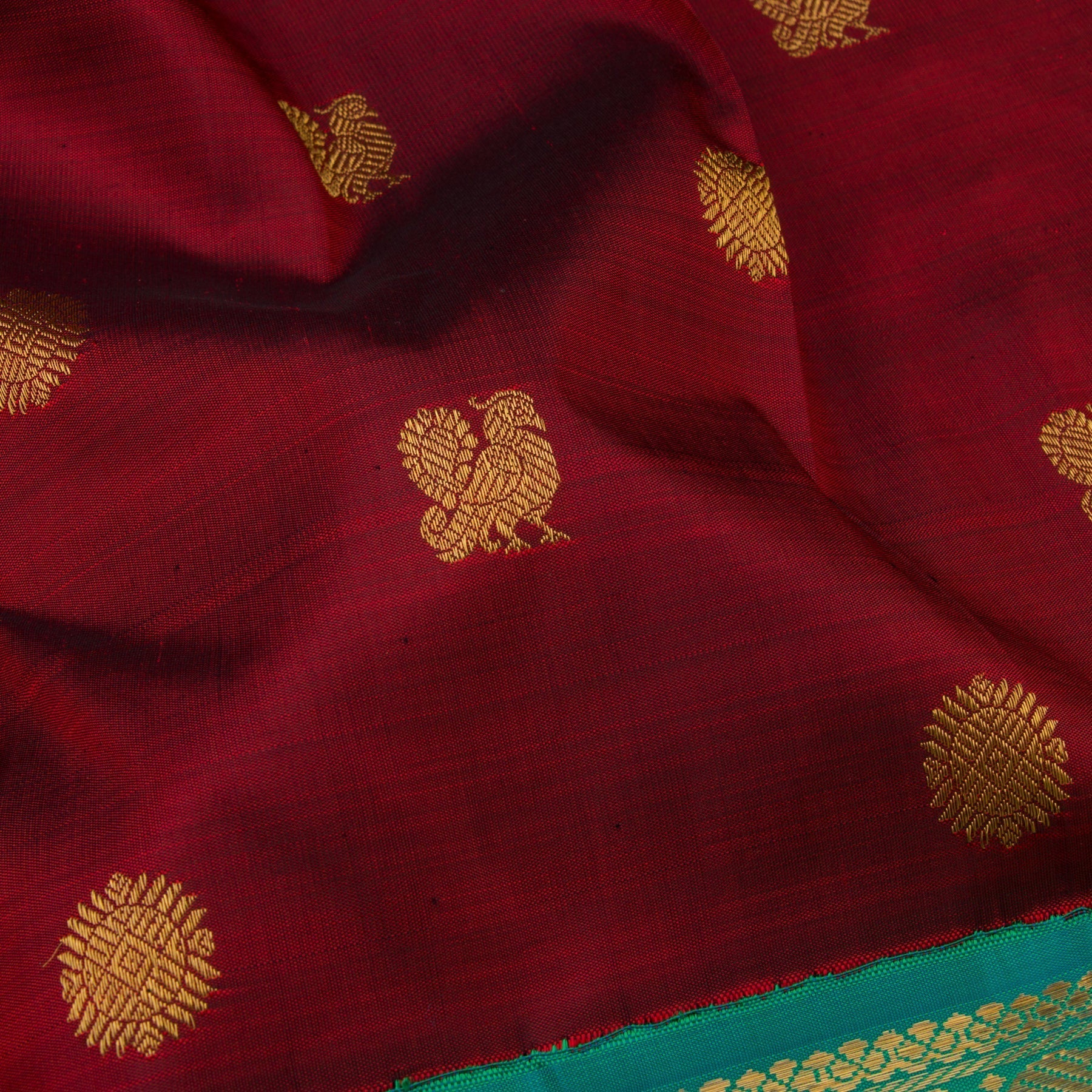 Kanakavalli Kanjivaram Silk Sari 22-599-HS001-09236 - Fabric View