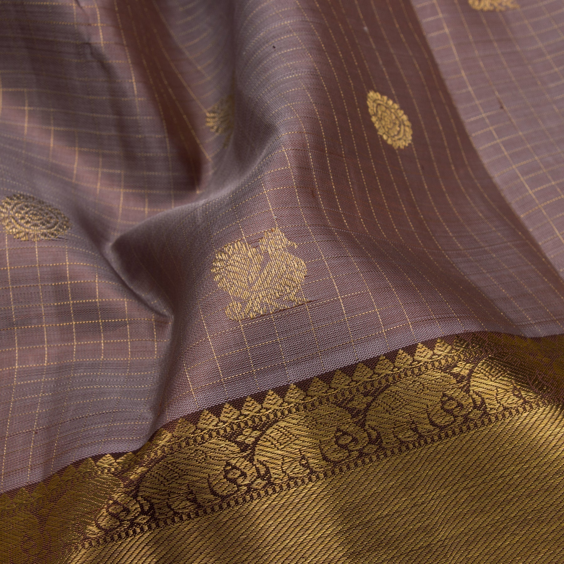 Kanakavalli Kanjivaram Silk Sari 22-599-HS001-09335 - Fabric View
