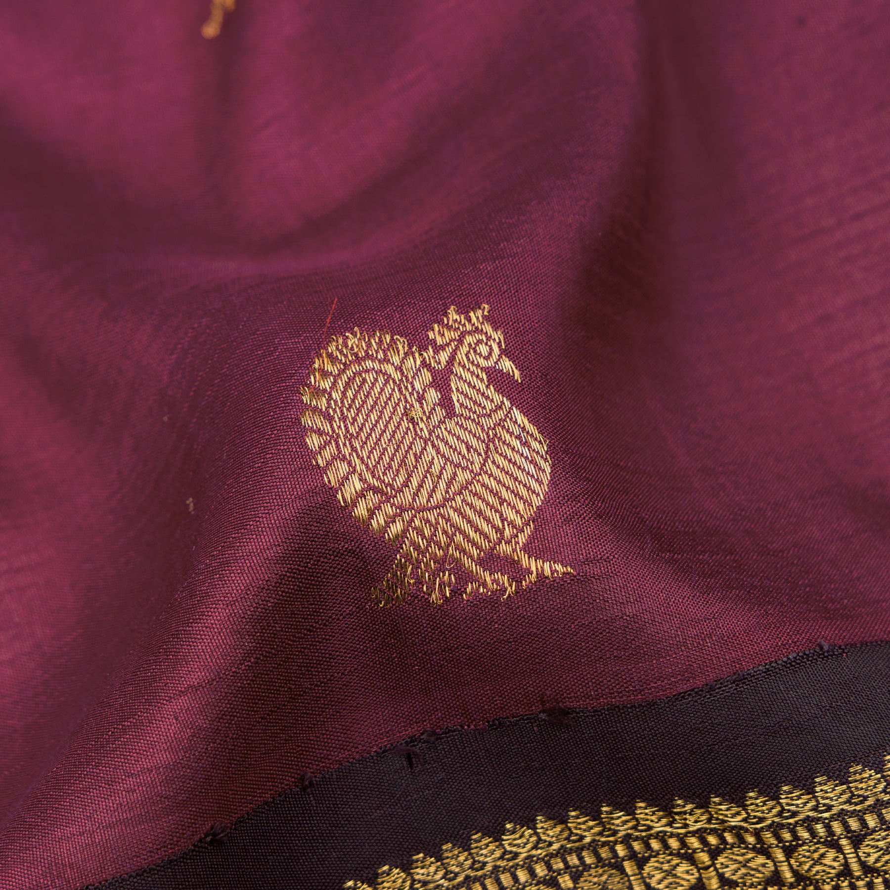 Kanakavalli Kanjivaram Silk Sari 22-599-HS001-10341 - Fabric View
