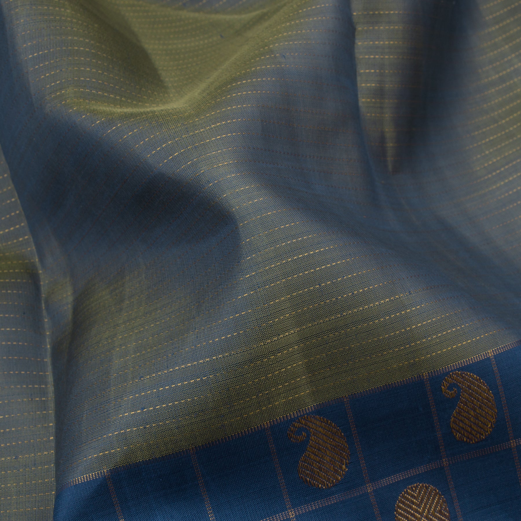 Kanakavalli Kanjivaram Silk Sari 22-599-HS001-11269 - Fabric View
