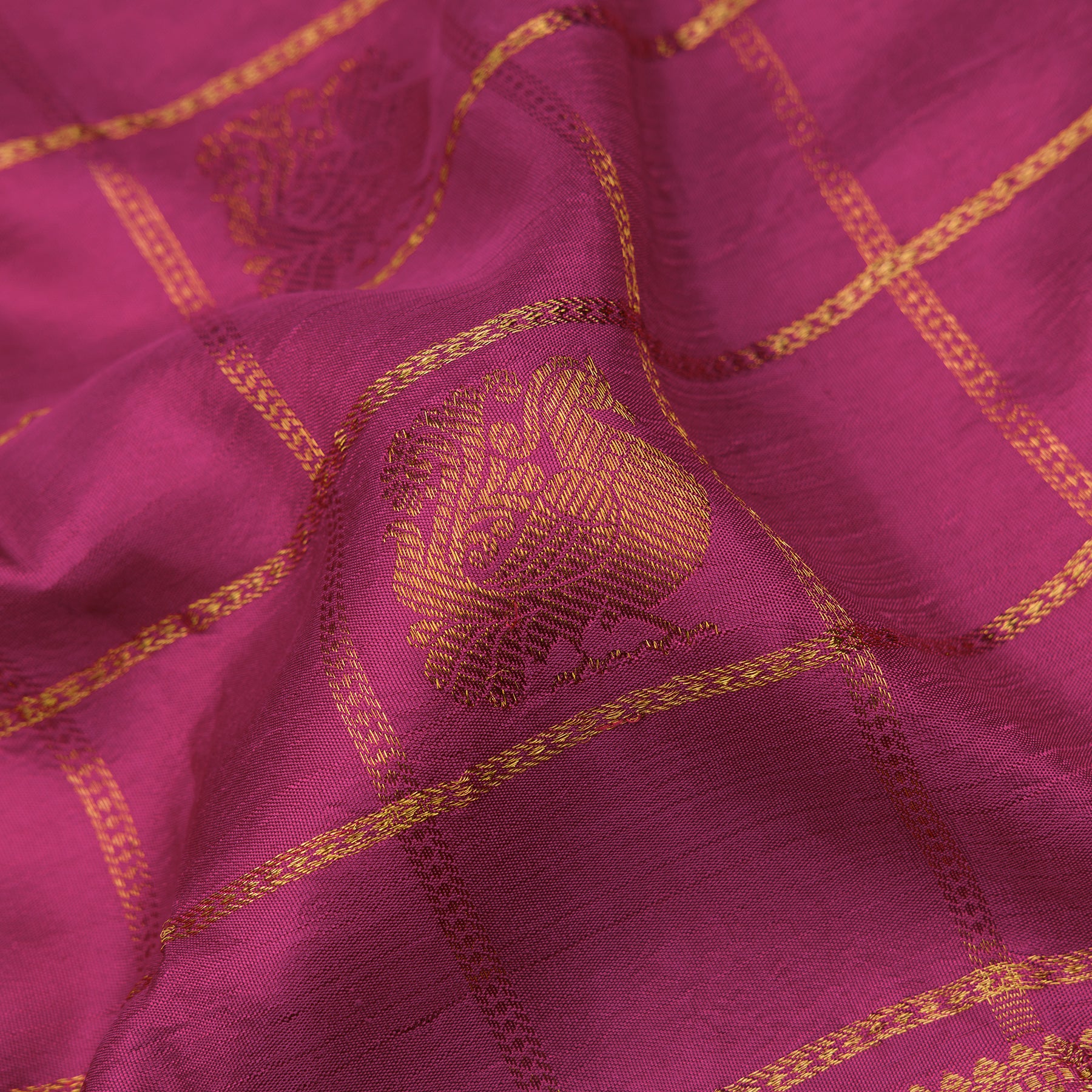Kanakavalli Kanjivaram Silk Sari 22-599-HS001-12290 - Fabric View