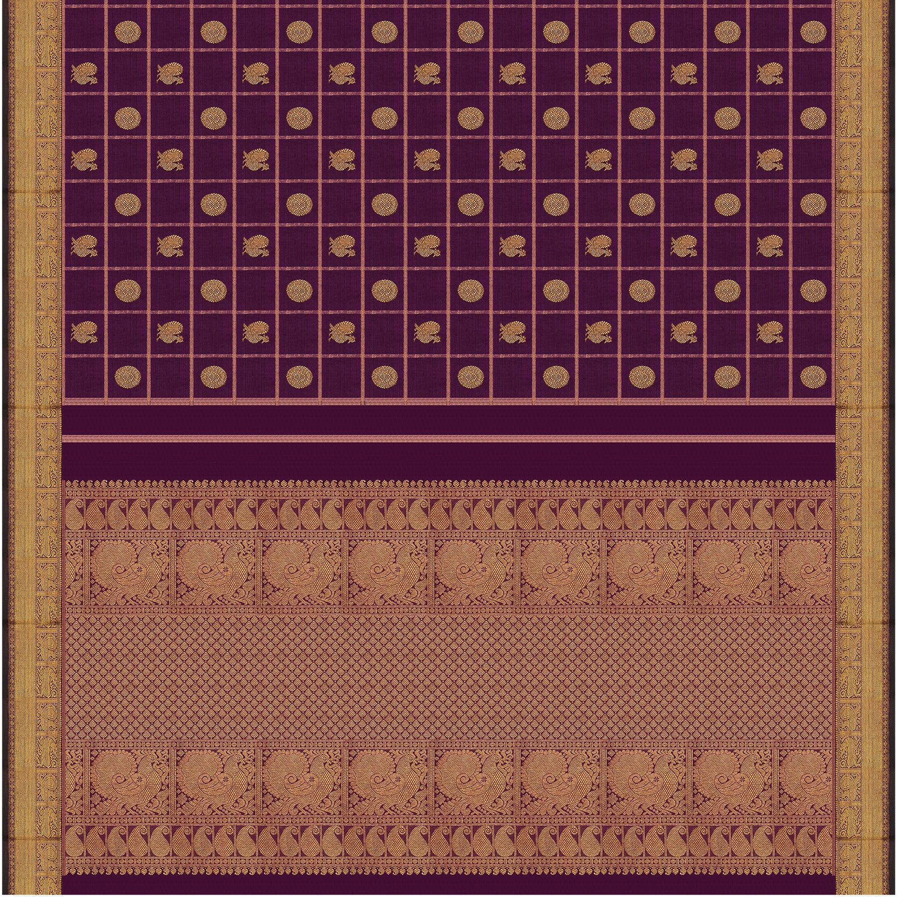 Kanakavalli Kanjivaram Silk Sari  22-599-HS001-12302 - Full View