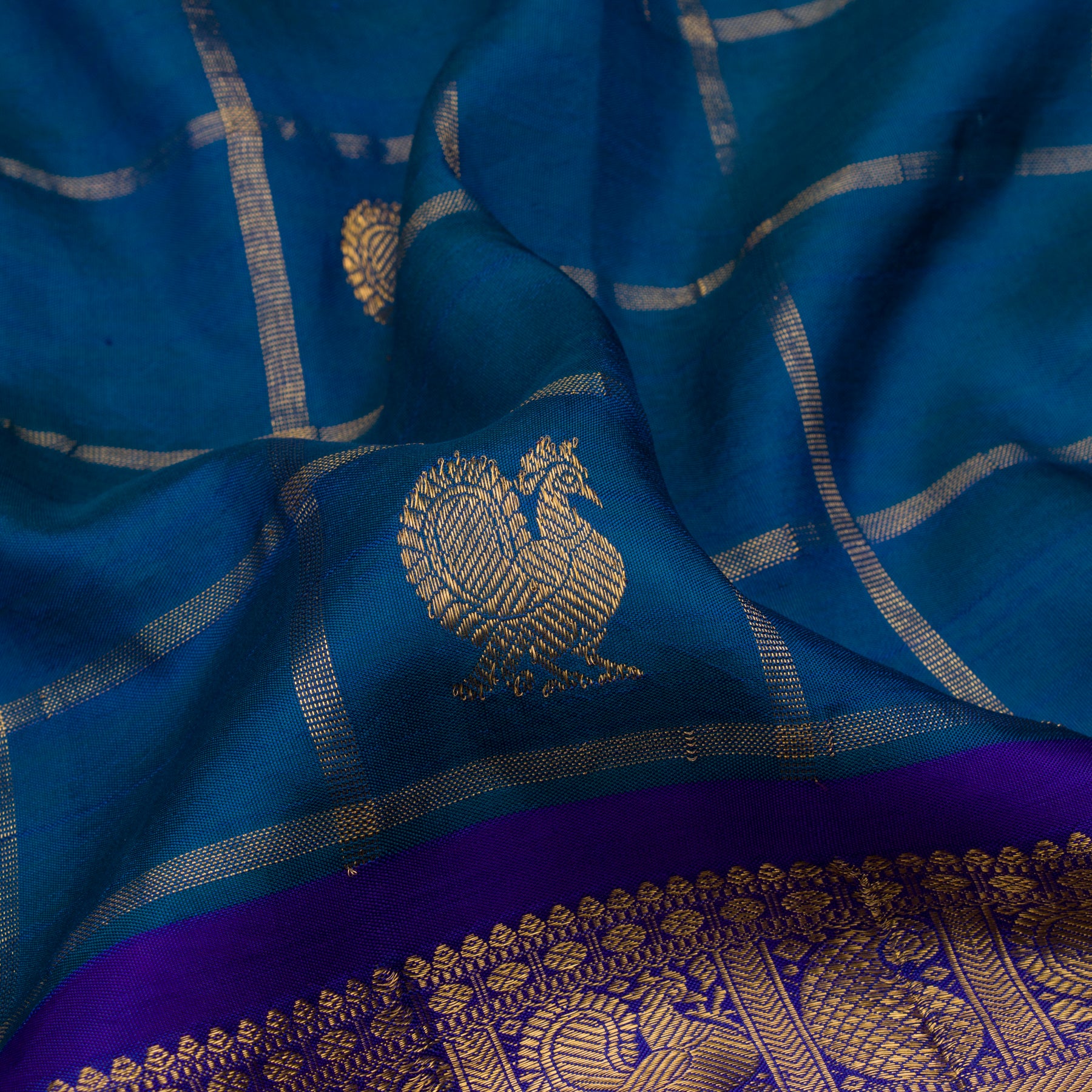 Kanakavalli Kanjivaram Silk Sari 22-599-HS001-12303 - Fabric View