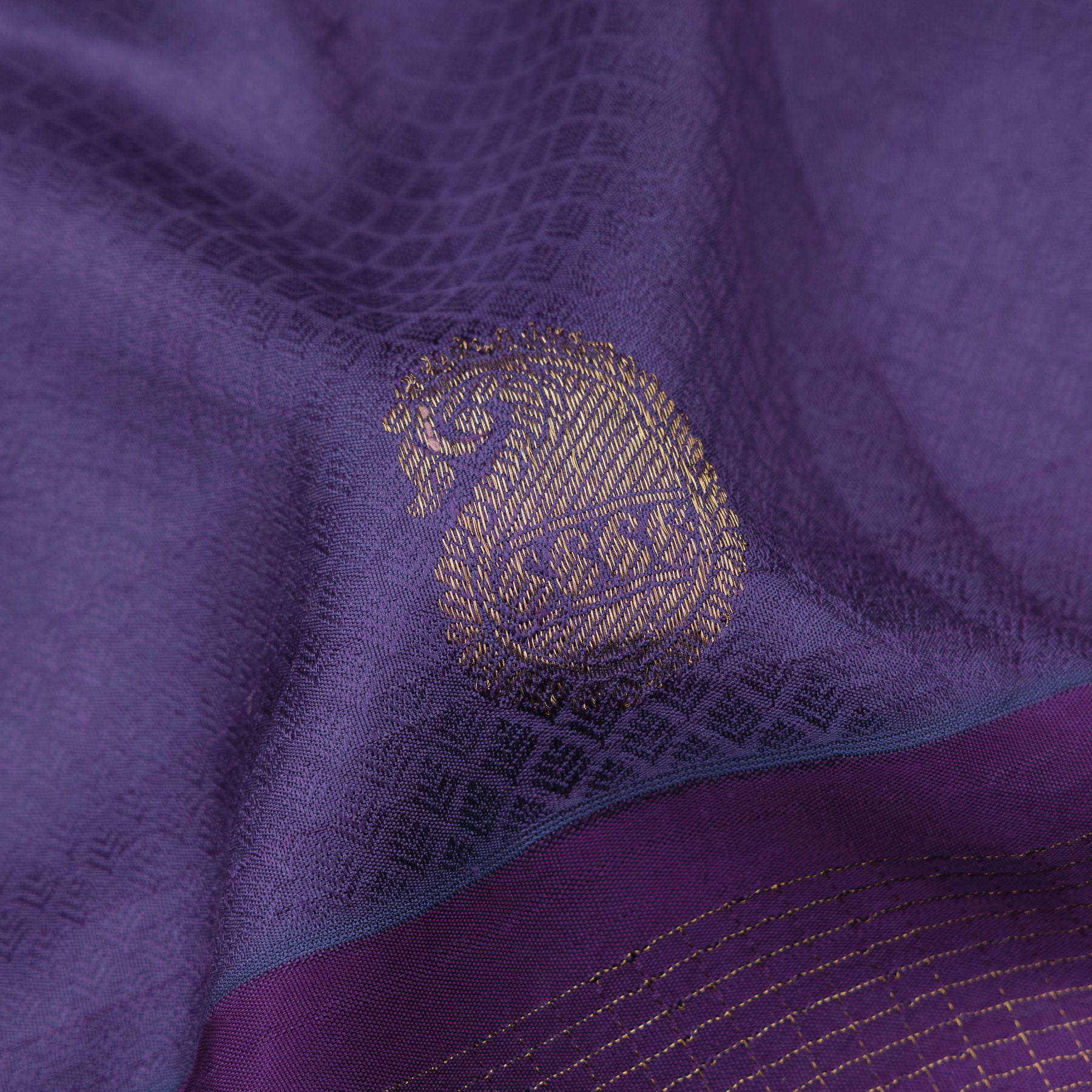 Kanakavalli Kanjivaram Silk Sari 22-599-HS001-13072 - Fabric View