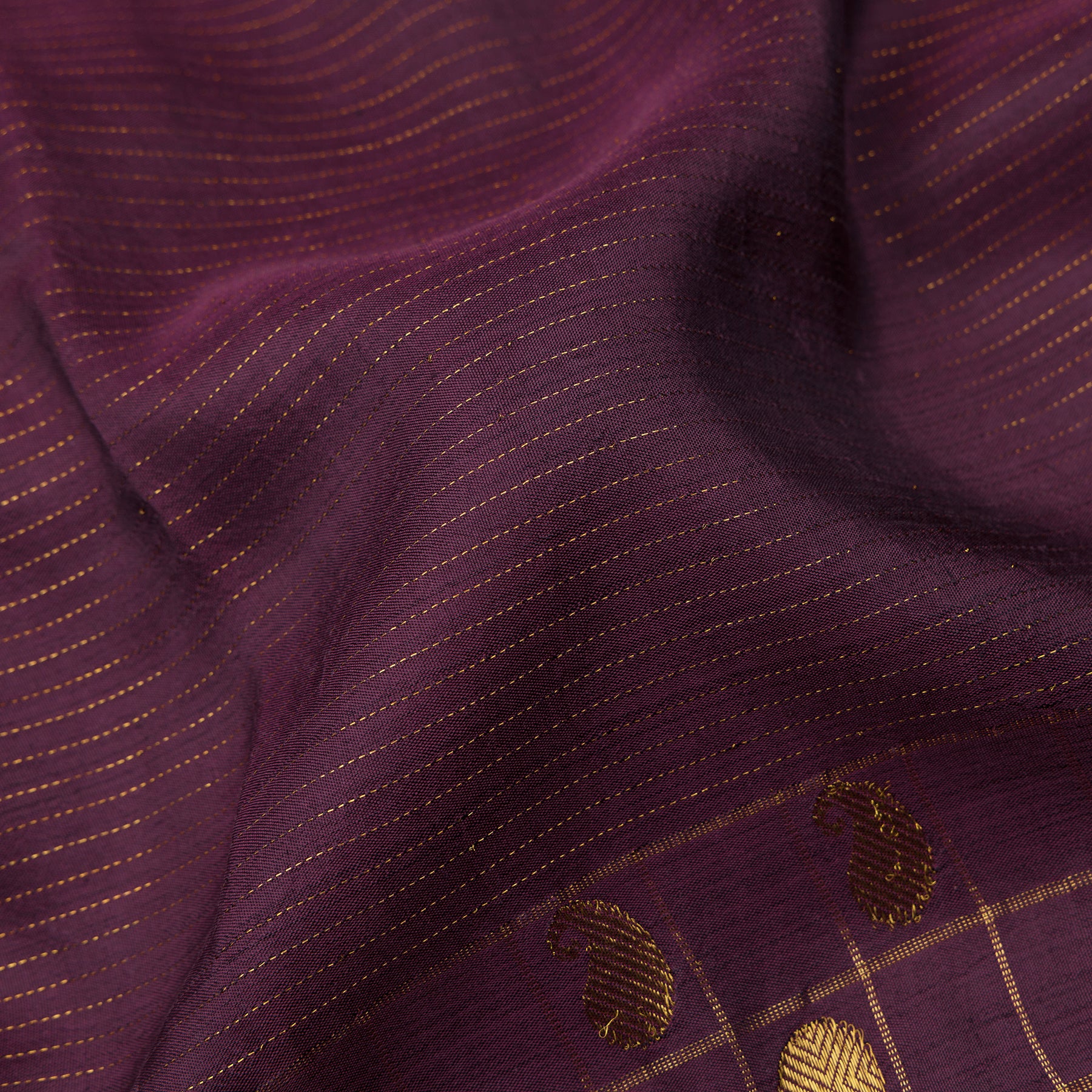 Kanakavalli Kanjivaram Silk Sari 22-599-HS001-13814 - Fabric View