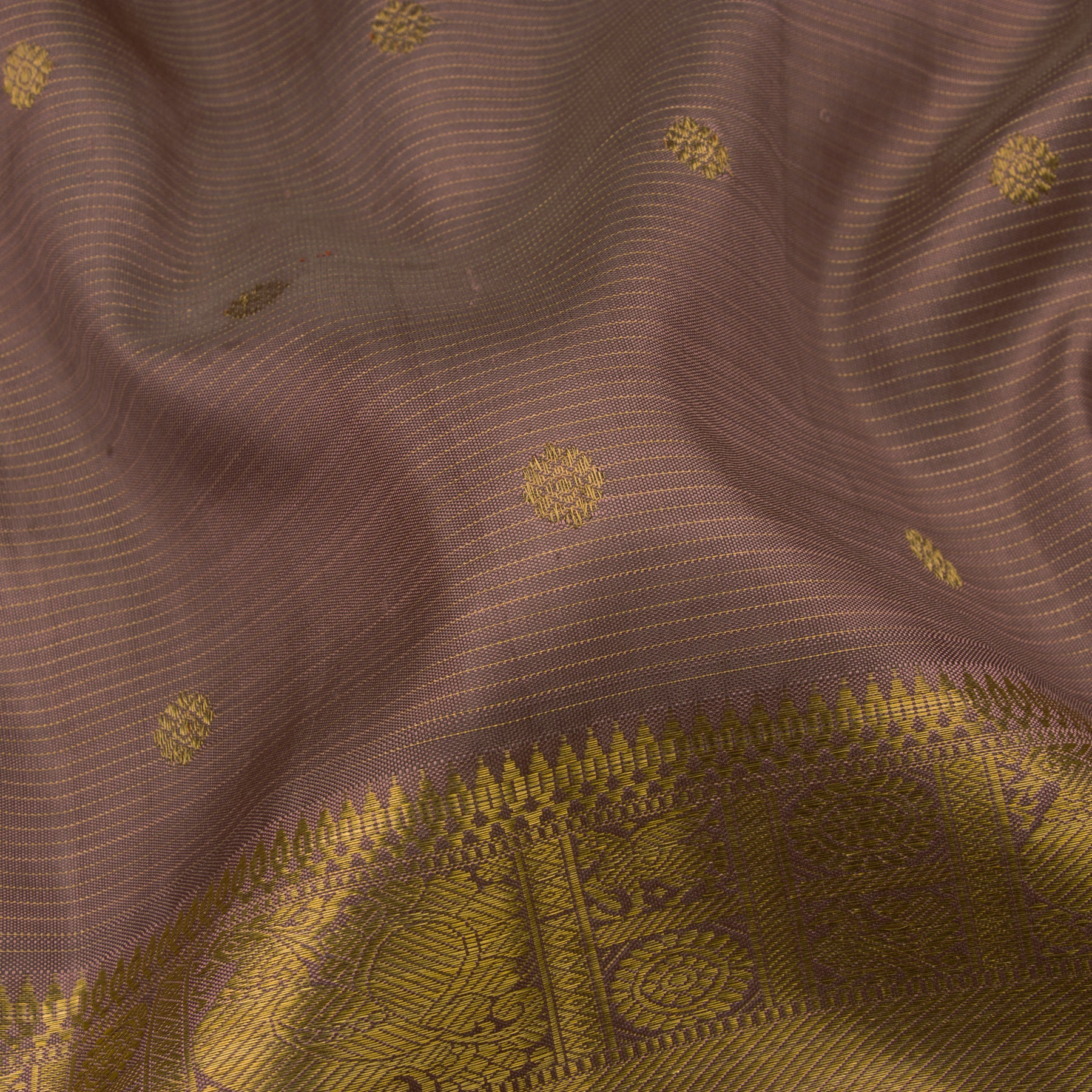 Kanakavalli Kanjivaram Silk Sari 22-599-HS001-13827 - Fabric View