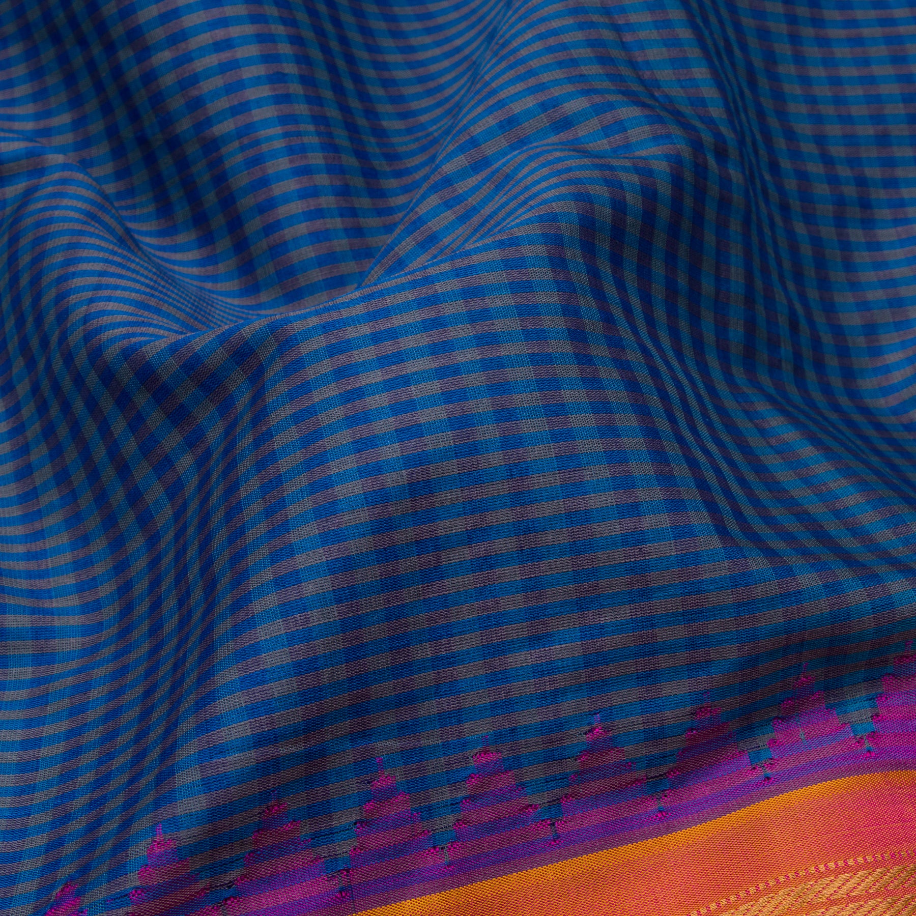 Kanakavalli Gadwal Silk/Cotton Sari 22-604-HS005-06707 - Fabric View