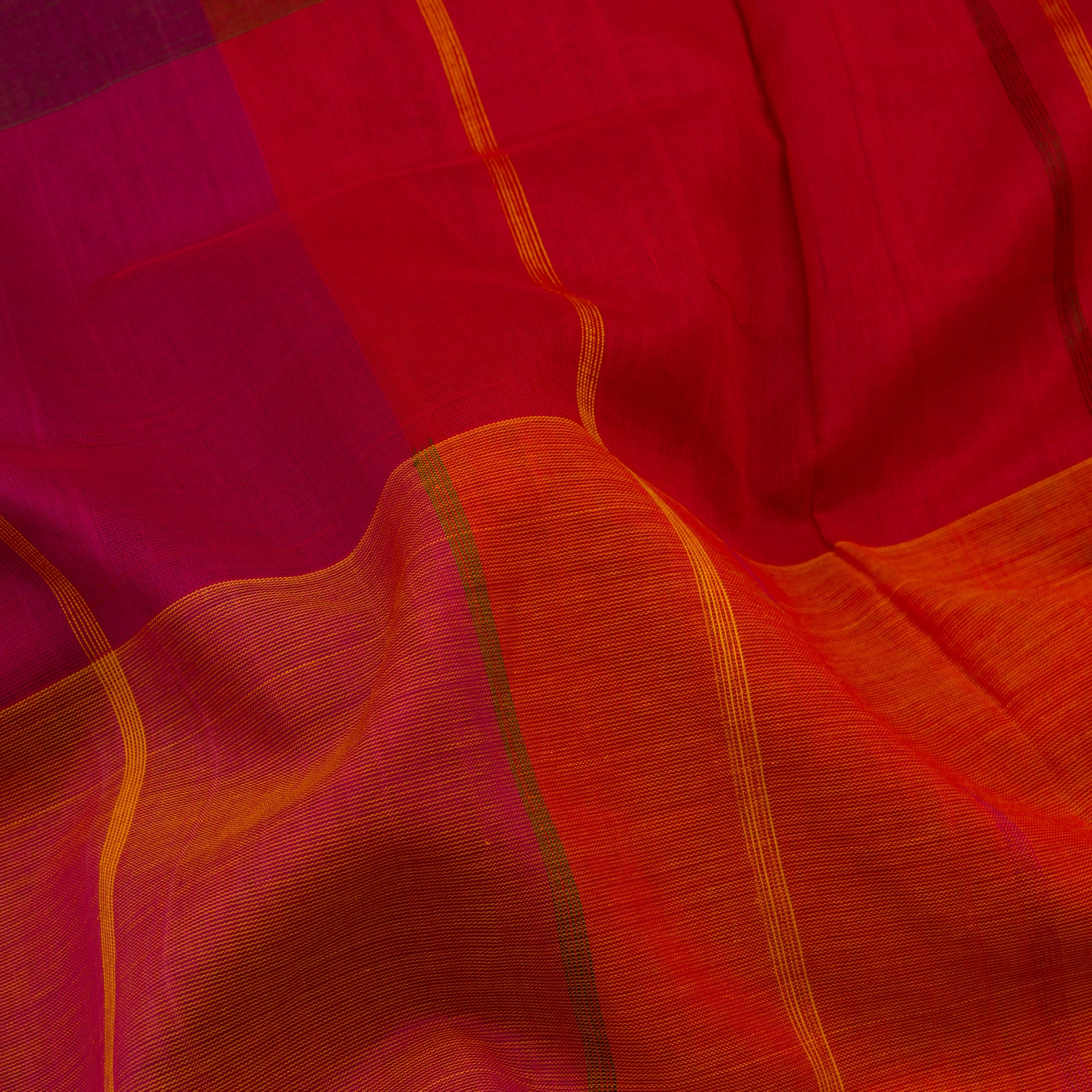 Pradeep Pillai Cotton Sari 23-008-HS003-00351 - Fabric View