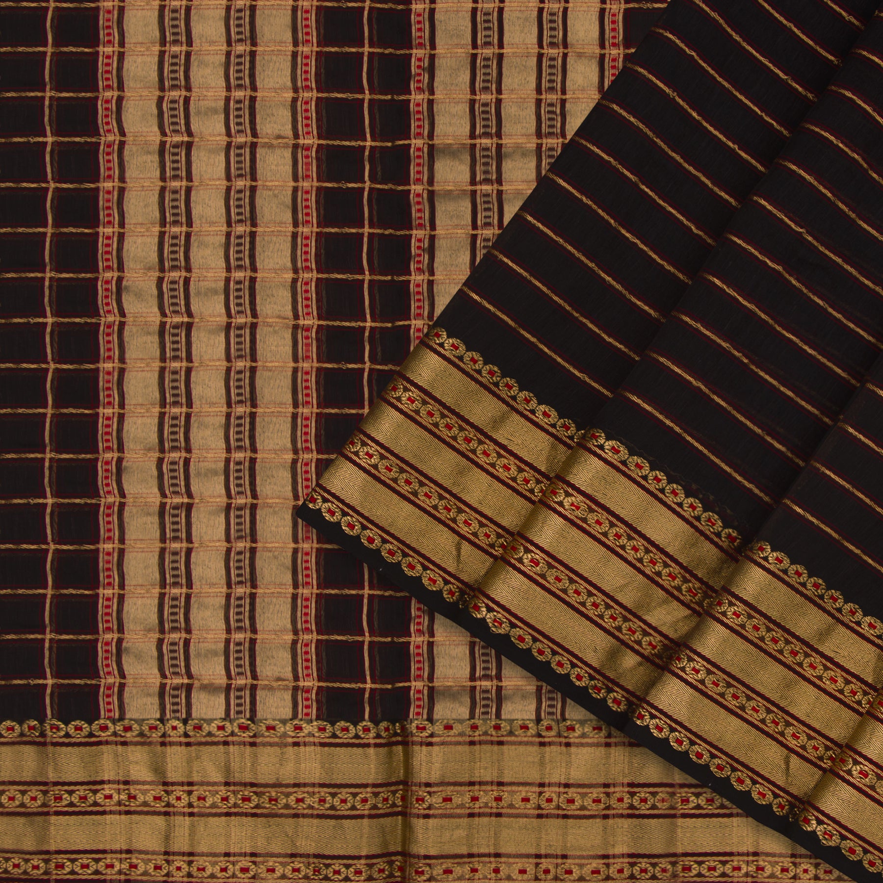 Pradeep Pillai Linen/Silk Sari 23-008-HS004-00336 - Cover View