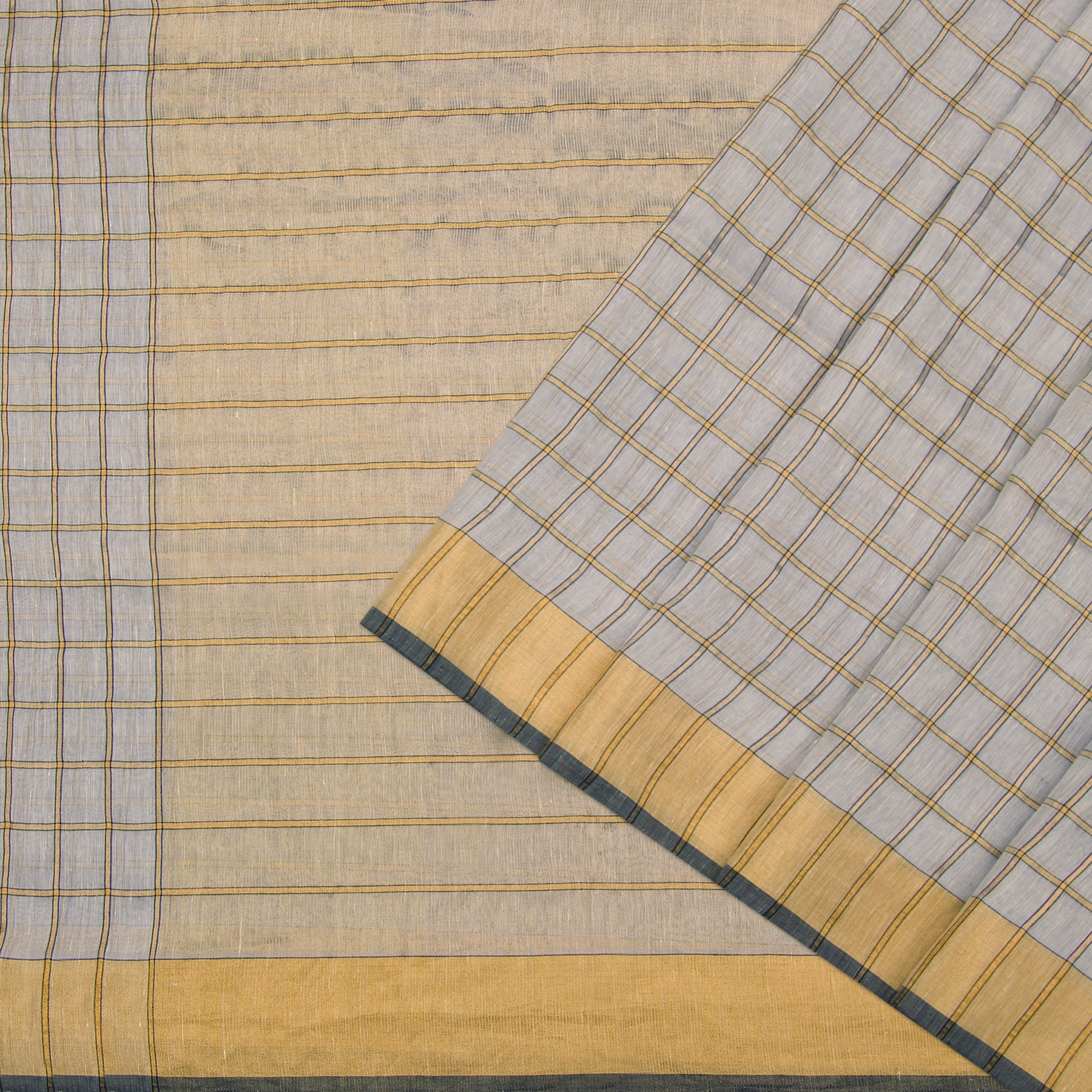 Pradeep Pillai Linen/Cotton Sari 23-008-HS004-00398 - Cover View