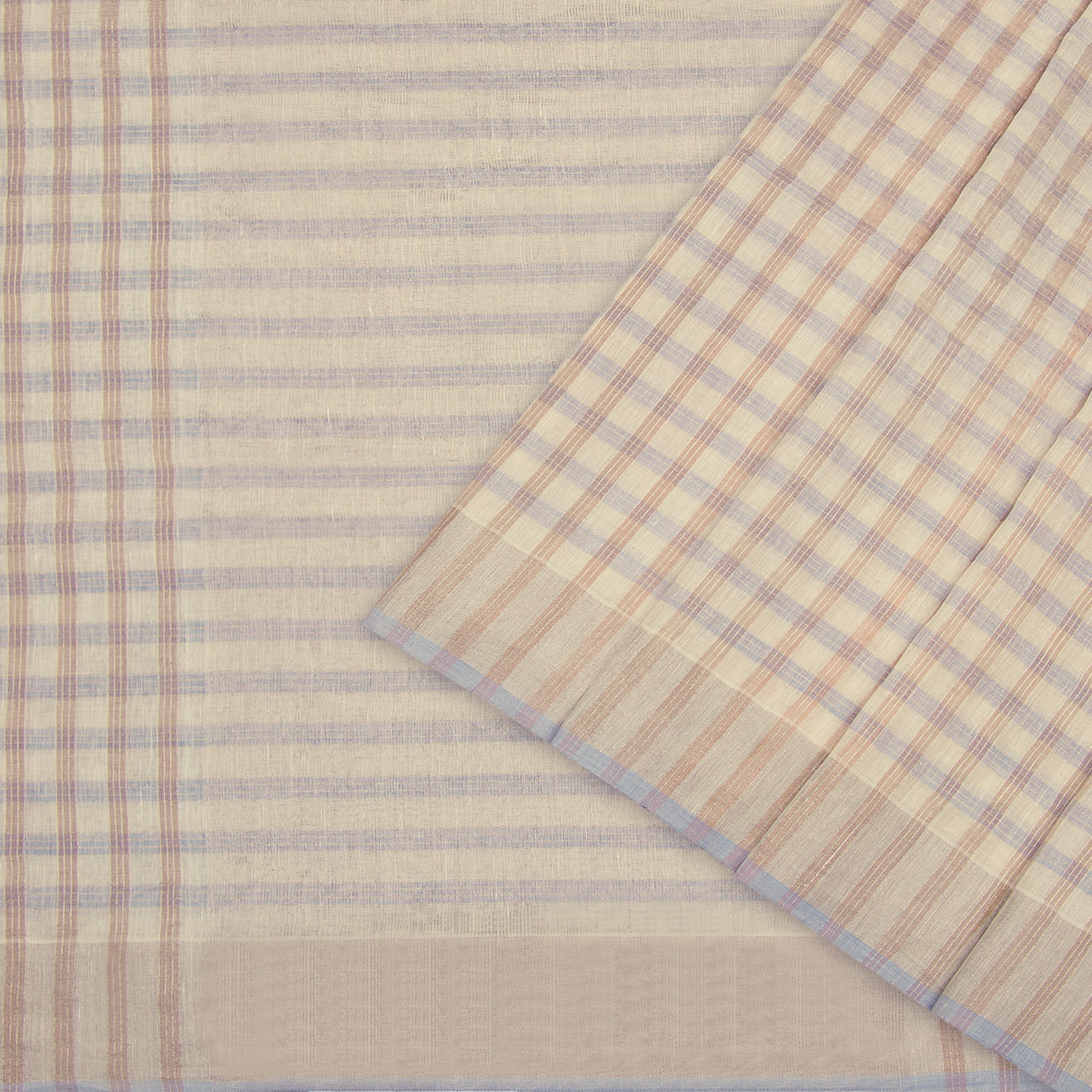 Pradeep Pillai Linen/Cotton Sari 23-008-HS004-00483 - Cover View