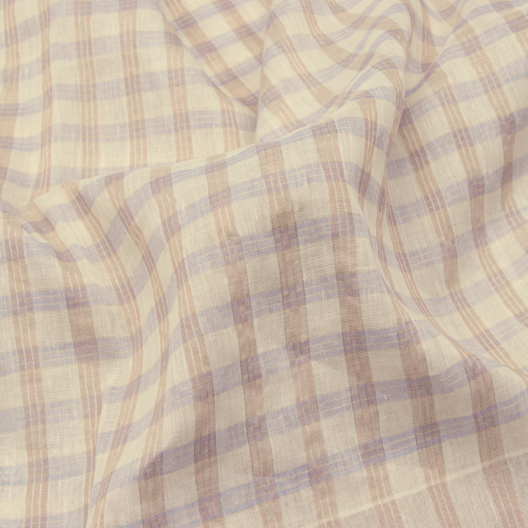 Pradeep Pillai Linen/Cotton Sari 23-008-HS004-00483 - Fabric View