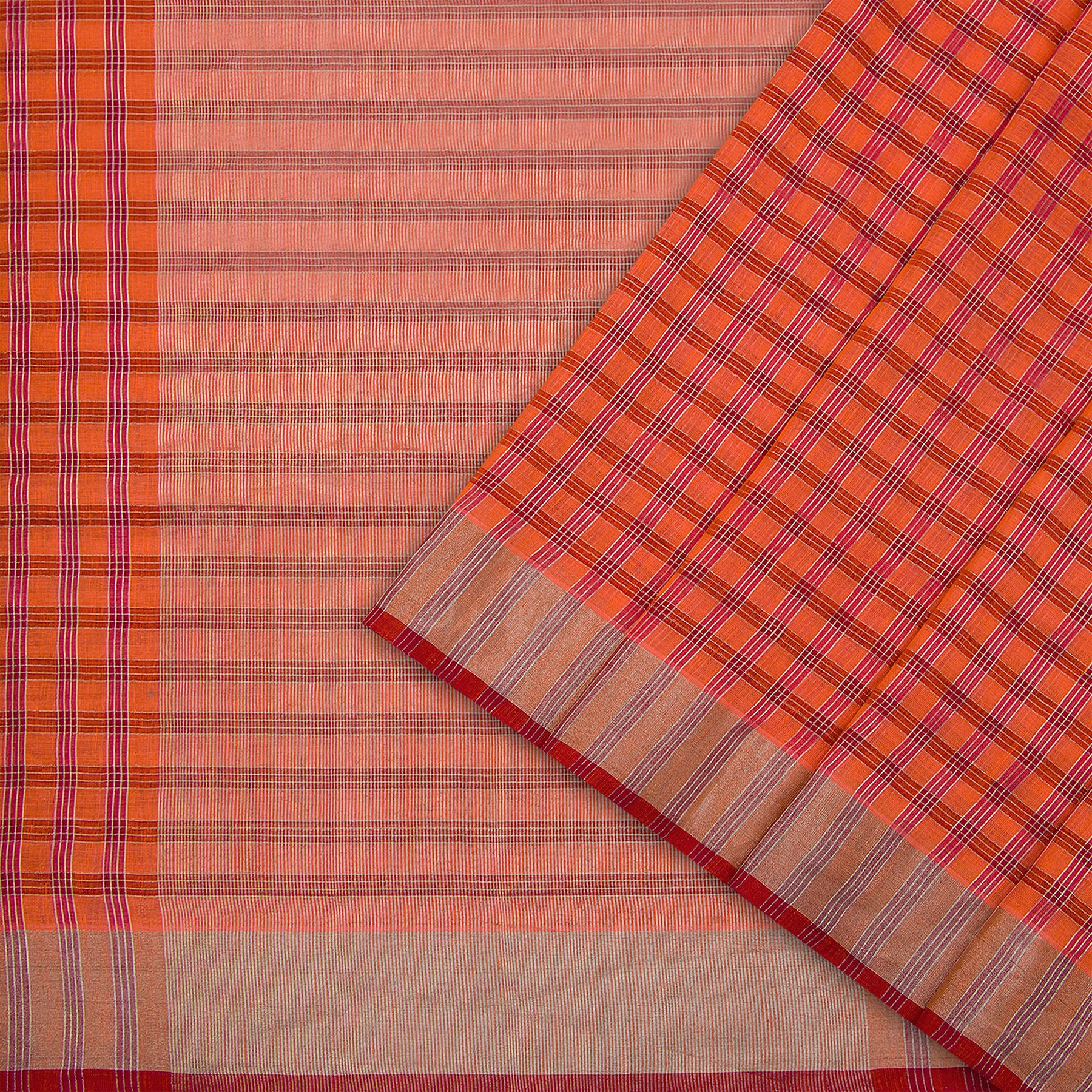Pradeep Pillai Linen/Cotton Sari 23-008-HS004-00537 - Cover View