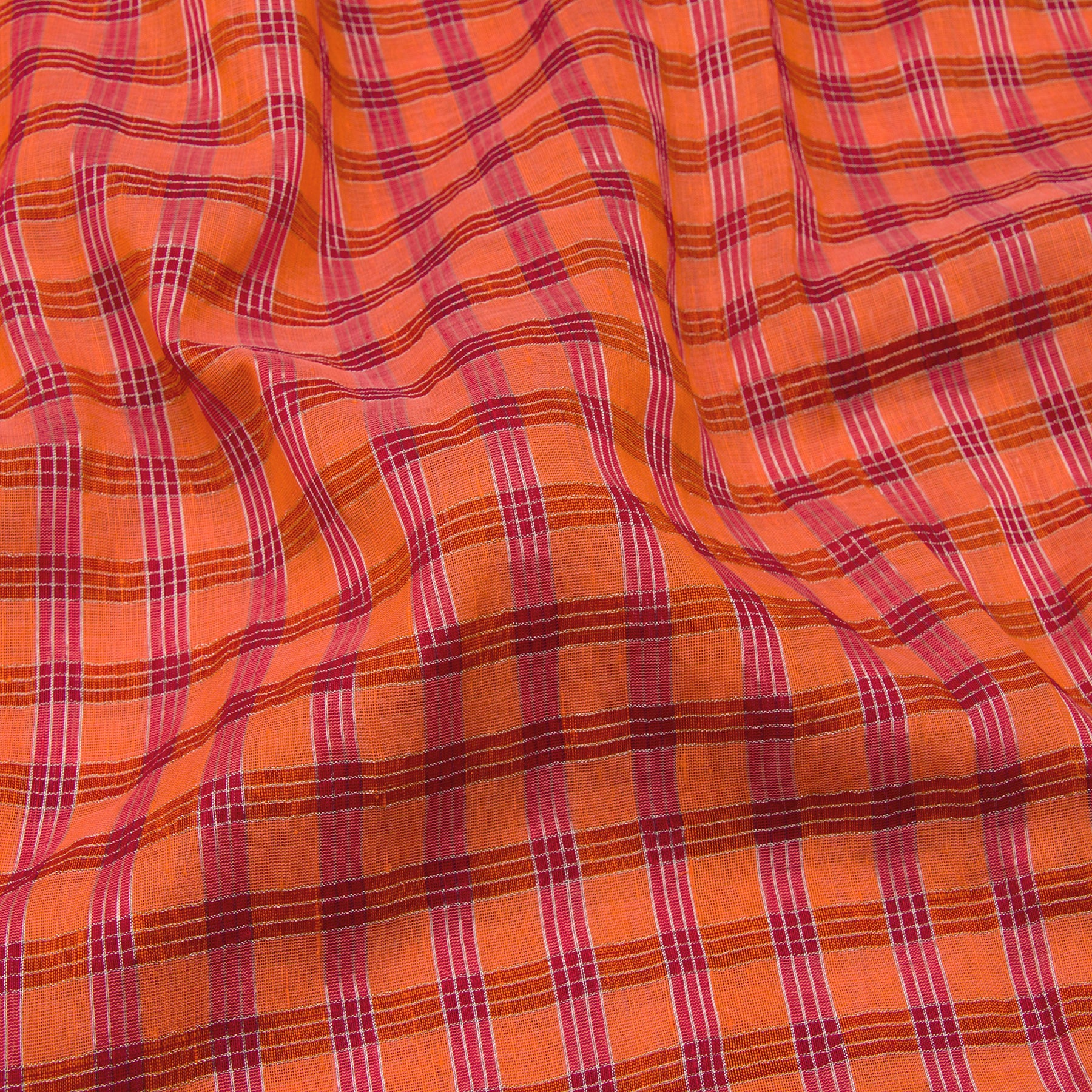 Pradeep Pillai Linen/Cotton Sari 23-008-HS004-00537 - Fabric View