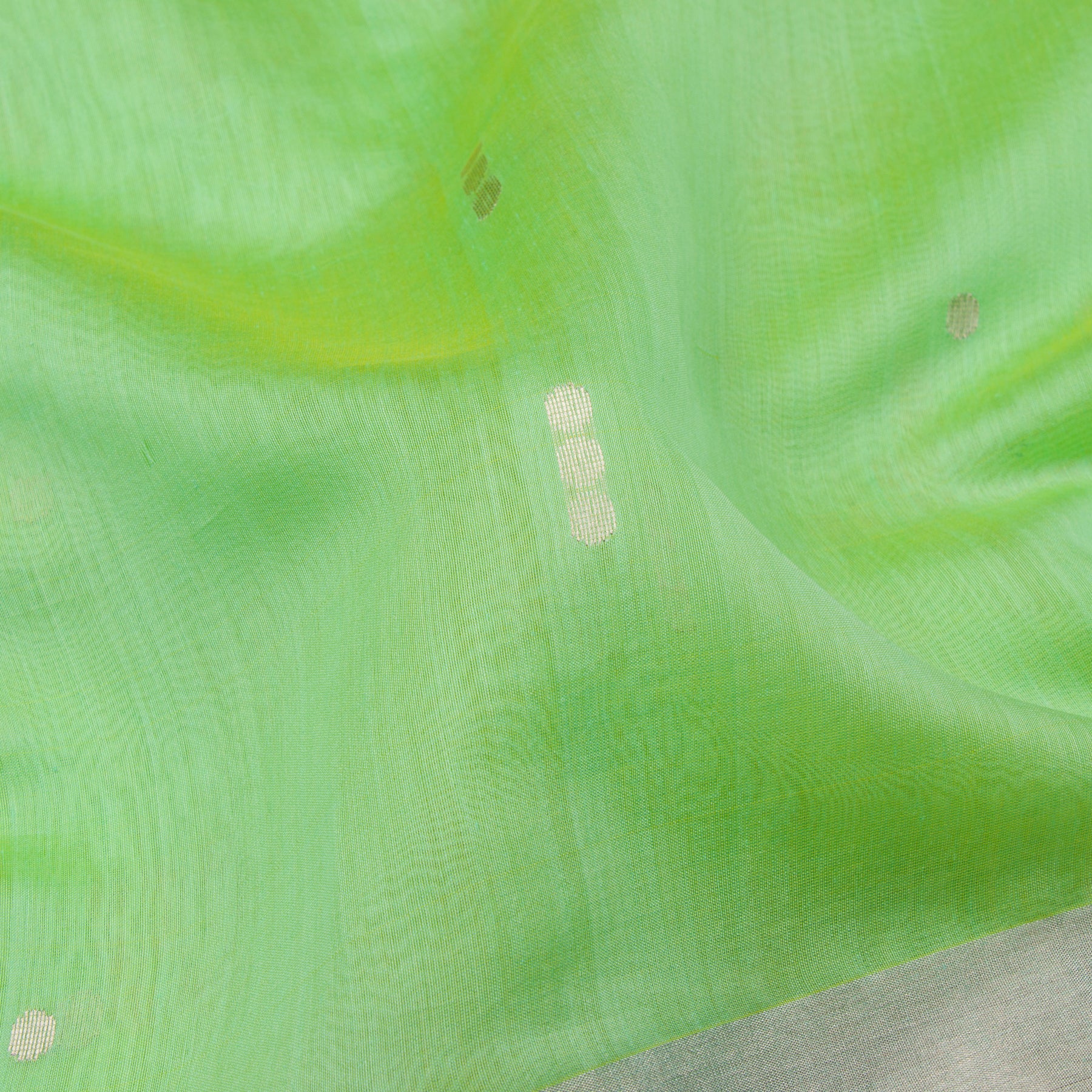 Pradeep Pillai Chanderi Silk/Cotton Sari 23-008-HS005-00062 - Fabric View