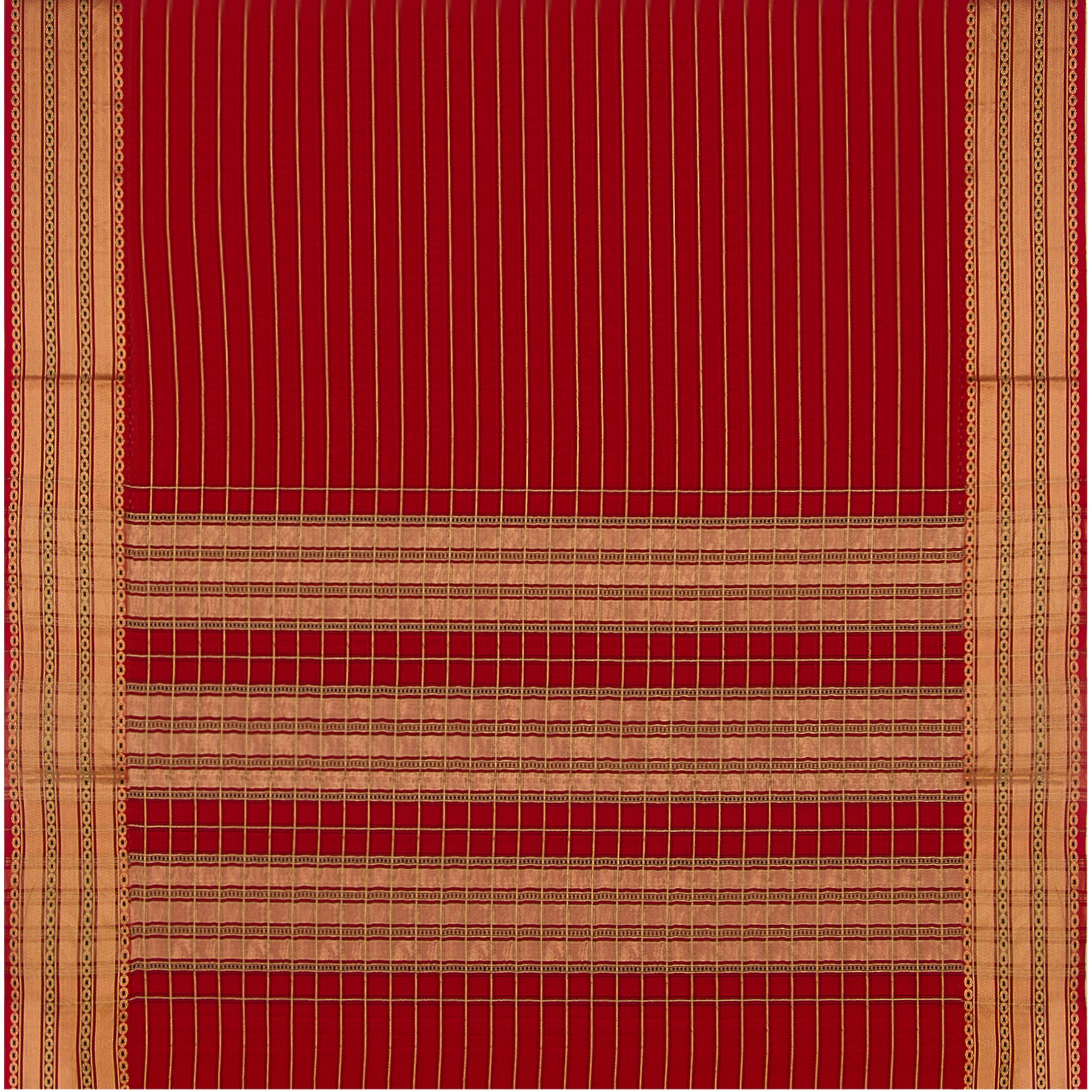 Pradeep Pillai Chanderi Silk/Cotton Sari 23-008-HS005-00189 - Full View