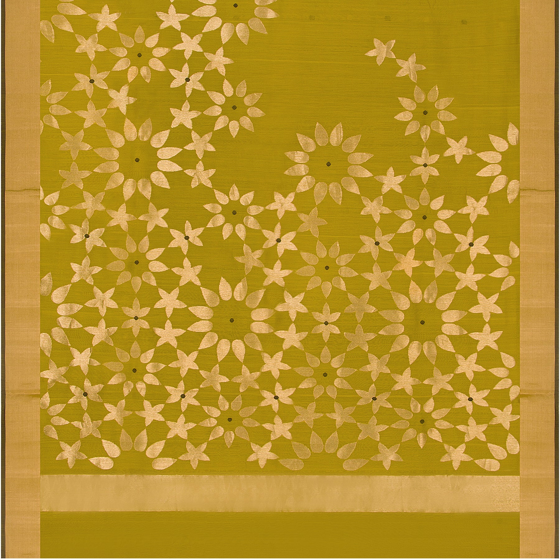Pradeep Pillai Chanderi Silk/Cotton Sari 23-008-HS005-00220 - Full View