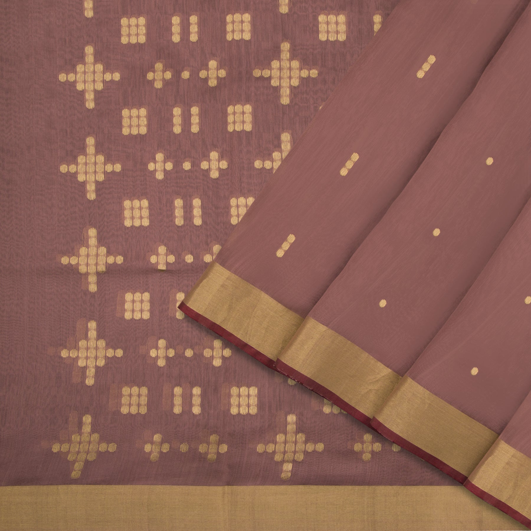 Pradeep Pillai Chanderi Silk/Cotton Sari 23-008-HS005-00279 - Cover View