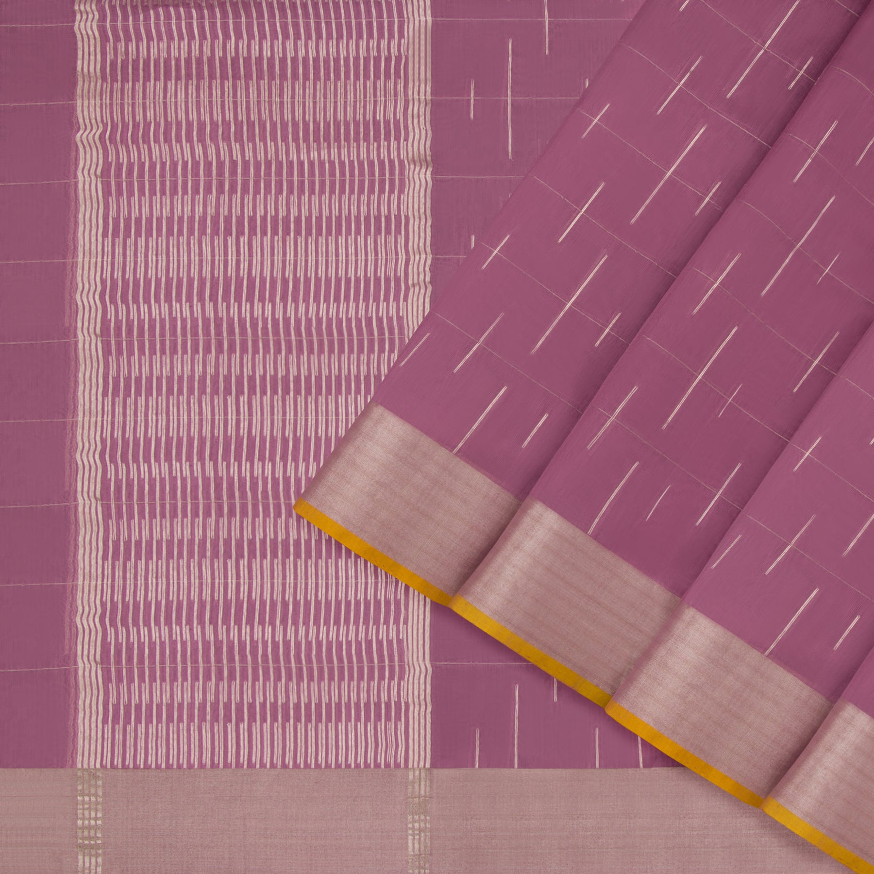 Pradeep Pillai Chanderi Silk/Cotton Sari 23-008-HS005-00280 - Cover View