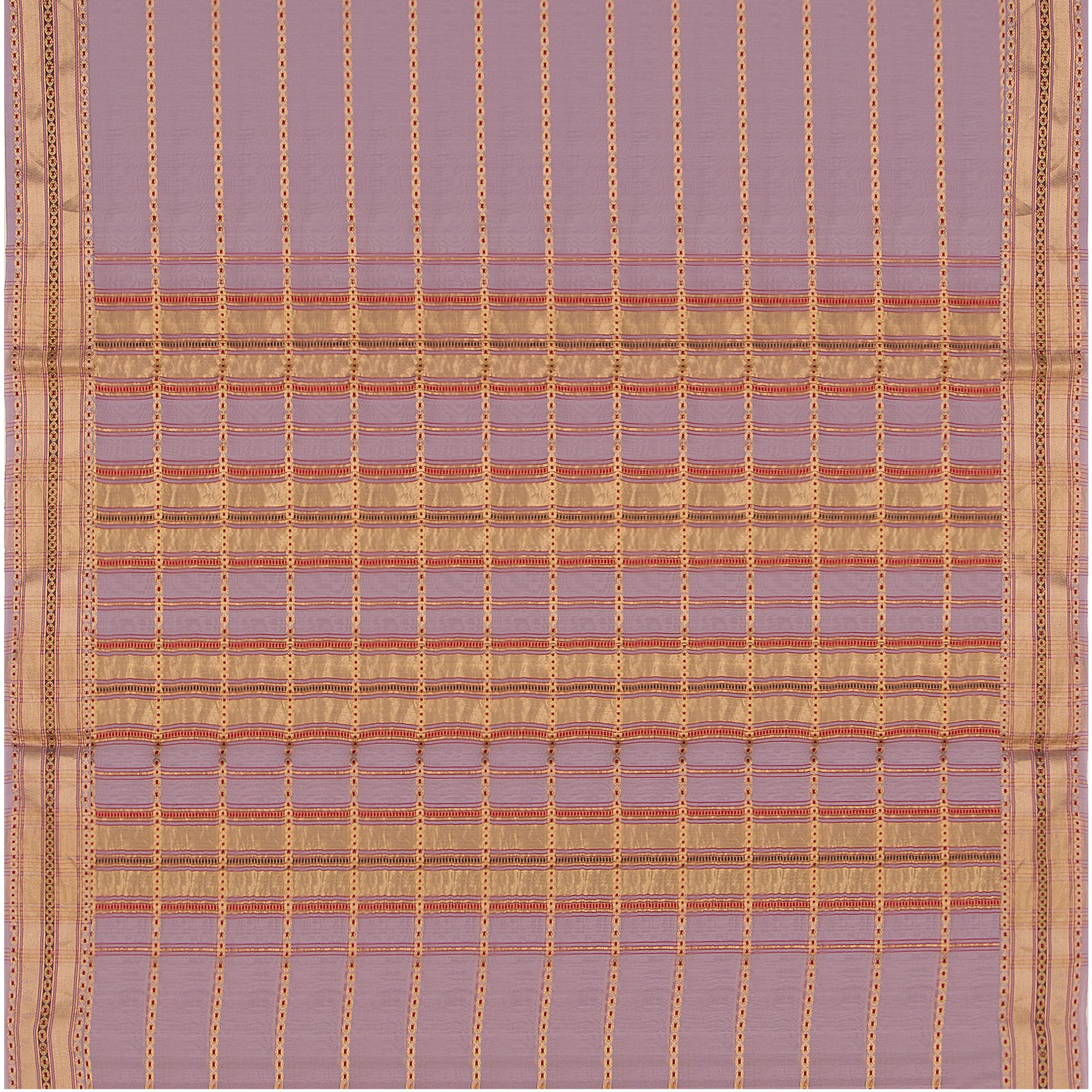 Pradeep Pillai Chanderi Silk/Cotton Sari 23-008-HS005-00303 - Full View
