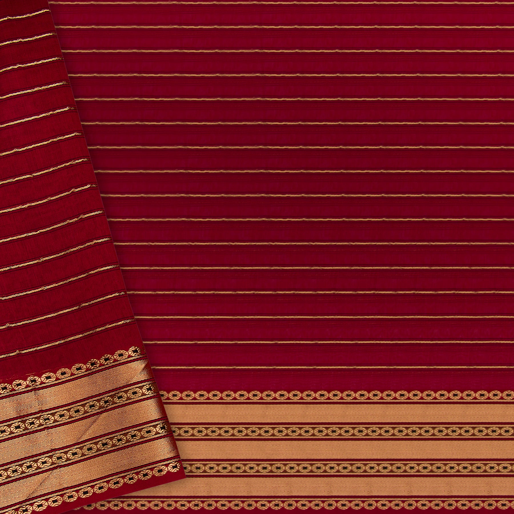 Pradeep Pillai Chanderi Silk/Cotton Sari 23-008-HS005-00360 - Blouse View