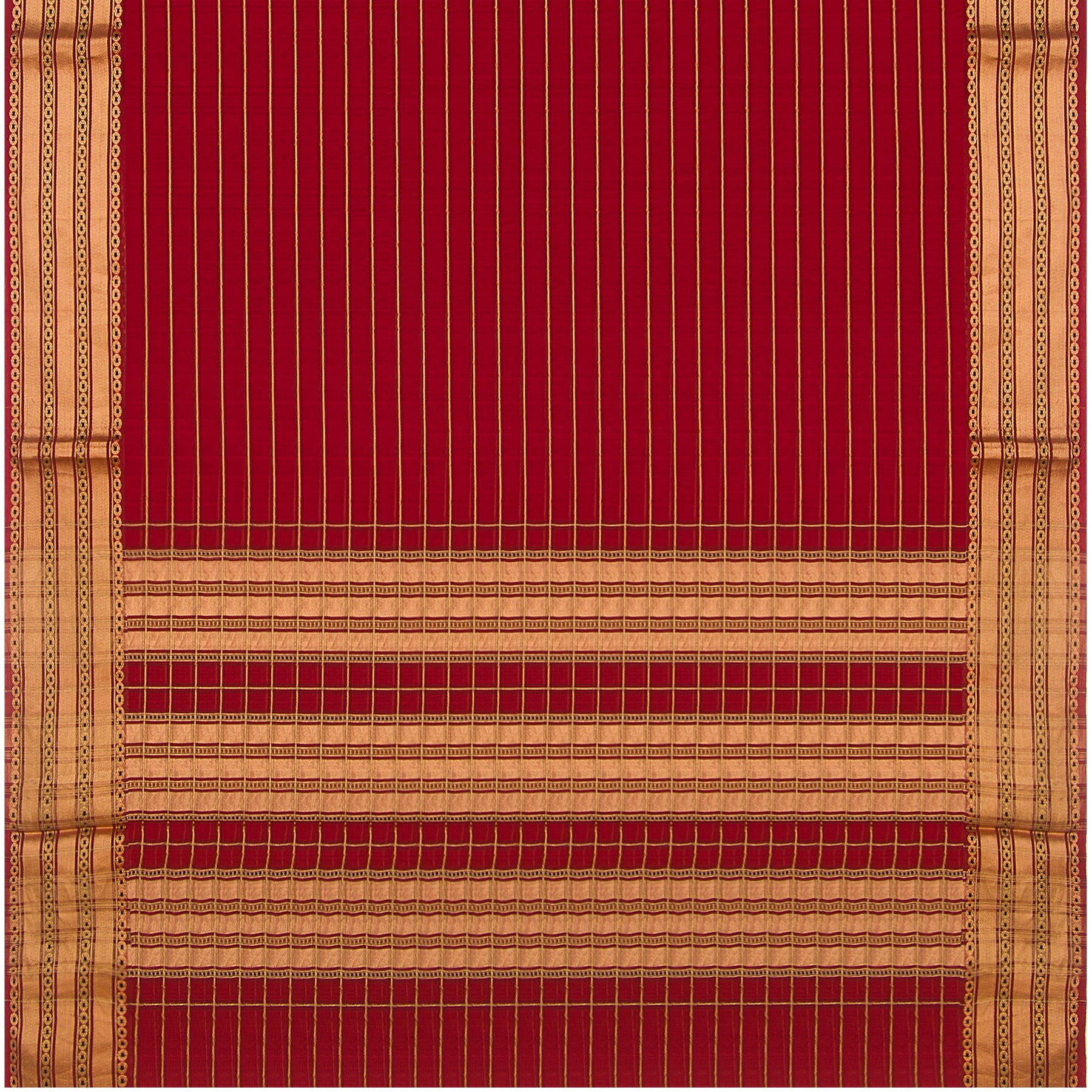 Pradeep Pillai Chanderi Silk/Cotton Sari 23-008-HS005-00360 - Full View