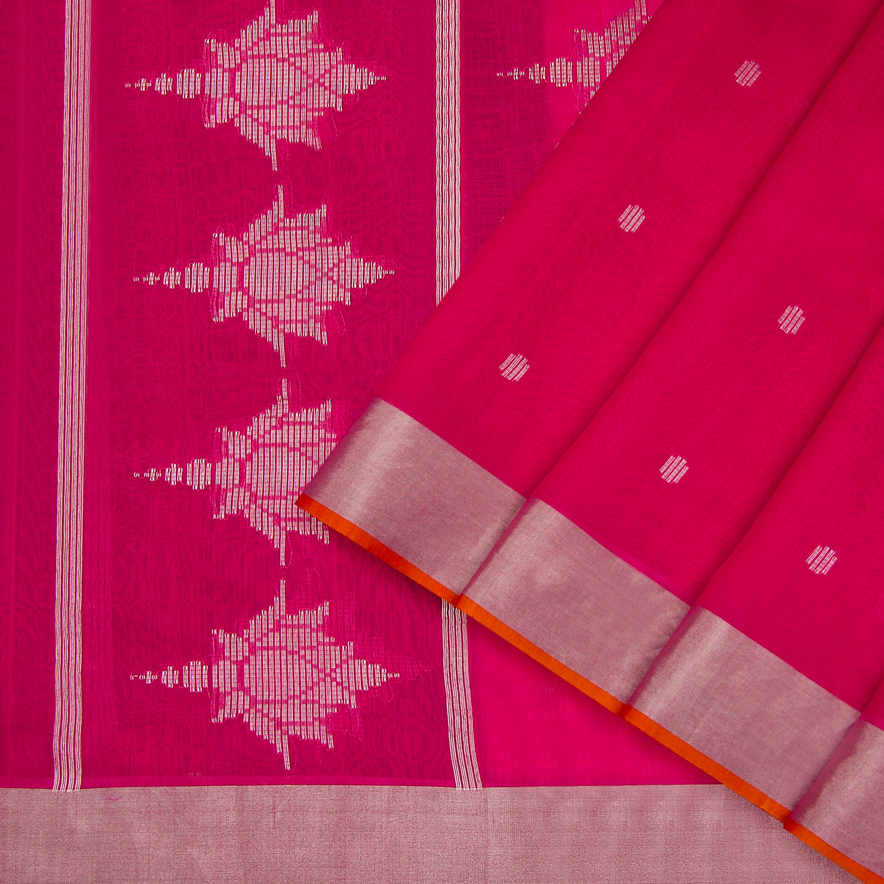 Pradeep Pillai Chanderi Silk/Cotton Sari 23-008-HS005-00369 - Cover View