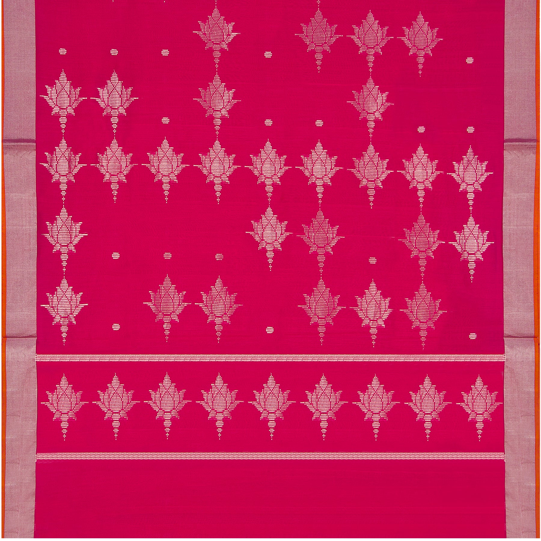 Pradeep Pillai Chanderi Silk/Cotton Sari 23-008-HS005-00369 - Full View