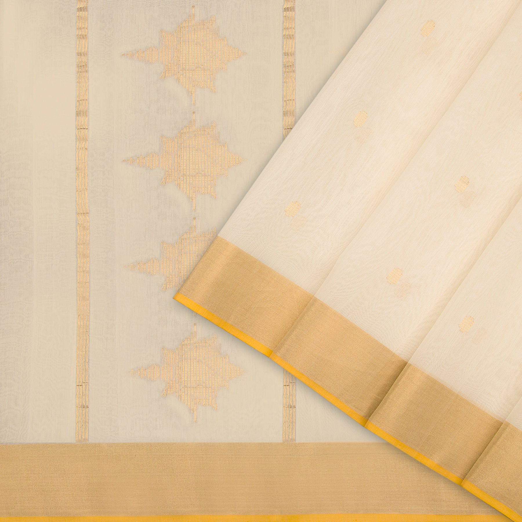 Pradeep Pillai Chanderi Silk/Cotton Sari 23-008-HS005-00406 - Cover View