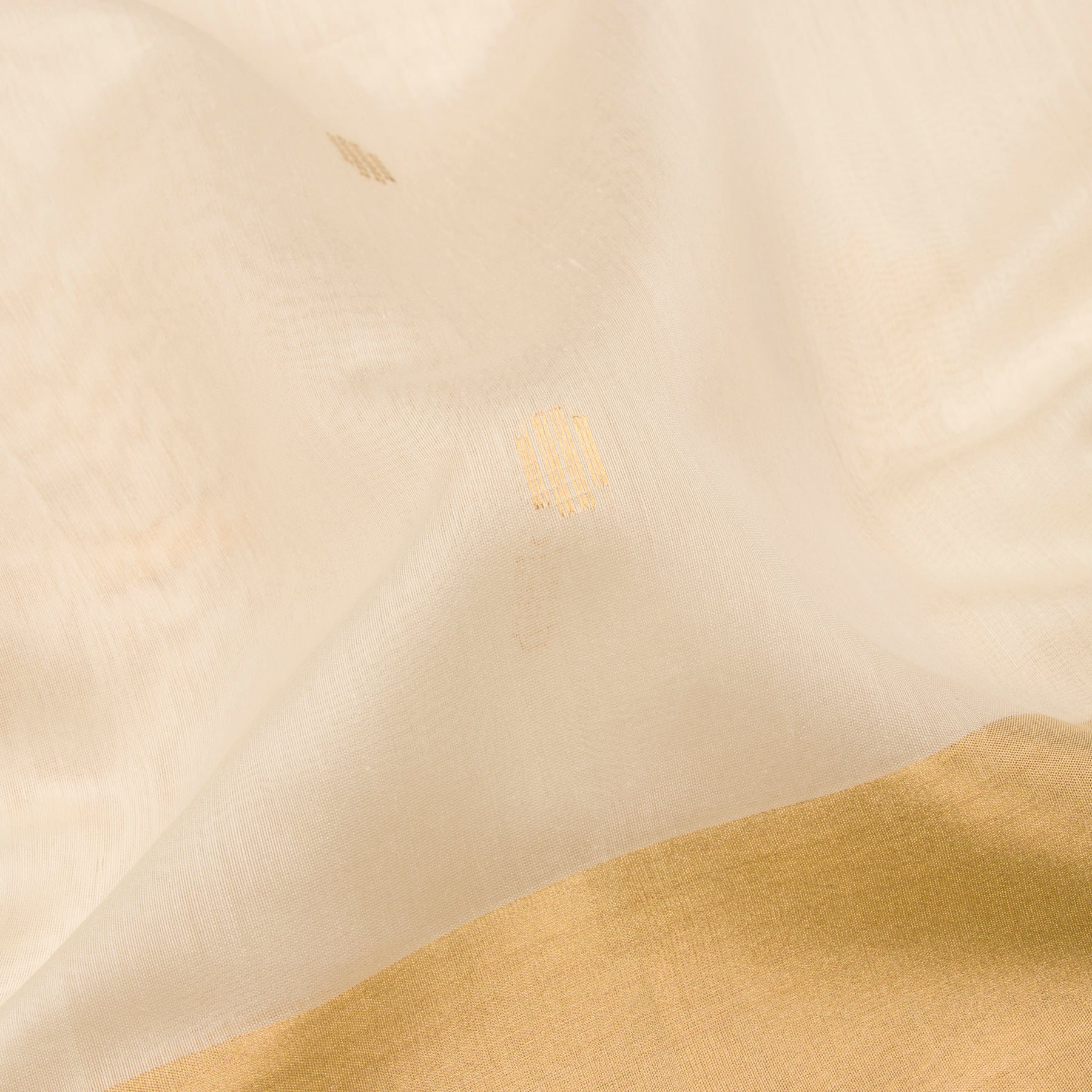 Pradeep Pillai Chanderi Silk/Cotton Sari 23-008-HS005-00406 - Fabric View