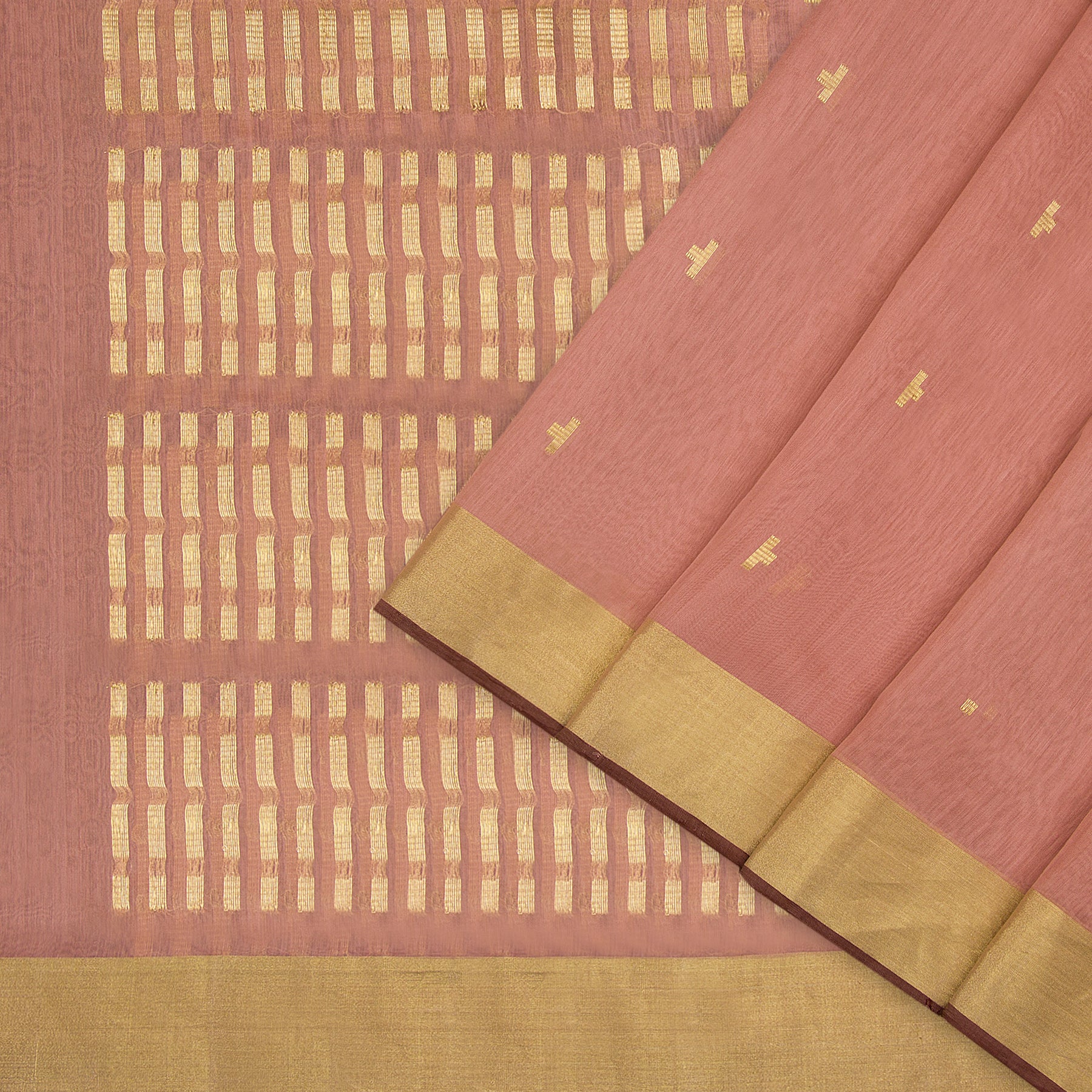 Pradeep Pillai Chanderi Silk/Cotton Sari 23-008-HS005-00423 - Cover View