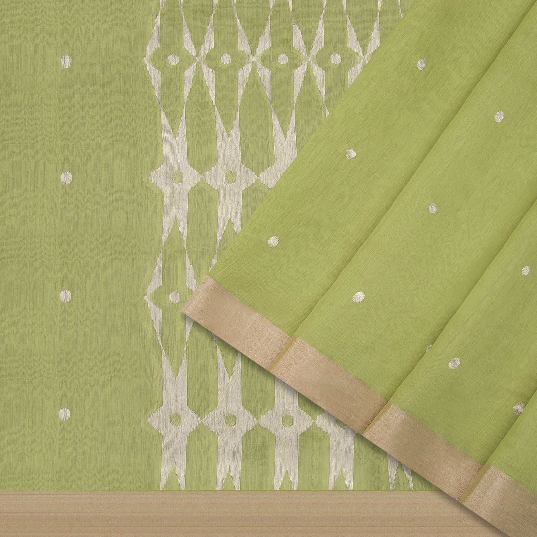 Pradeep Pillai Chanderi Silk/Cotton Sari 23-008-HS005-00440 - Cover View