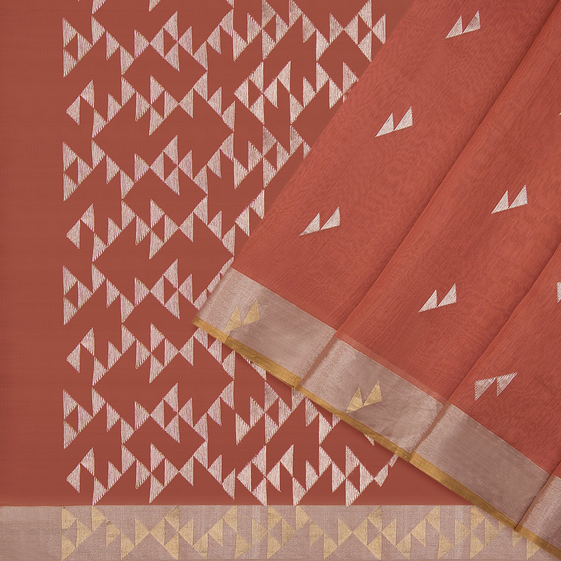 Pradeep Pillai Chanderi Silk/Cotton Sari 23-008-HS005-00795 - Cover View