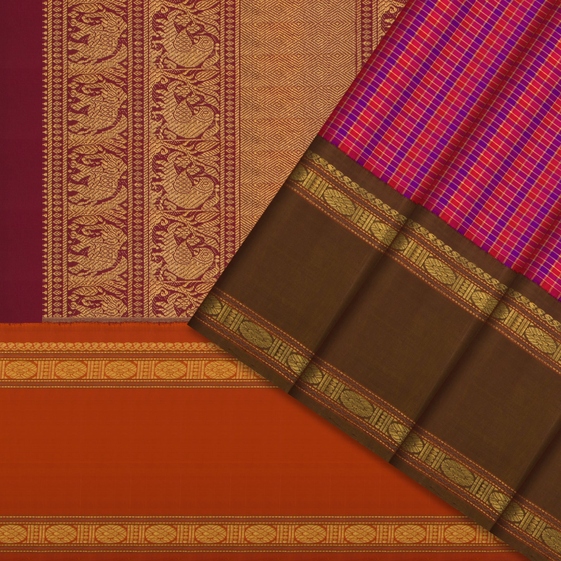 Kanakavalli Kanjivaram Silk Sari 23-040-HS001-00835 - Cover View
