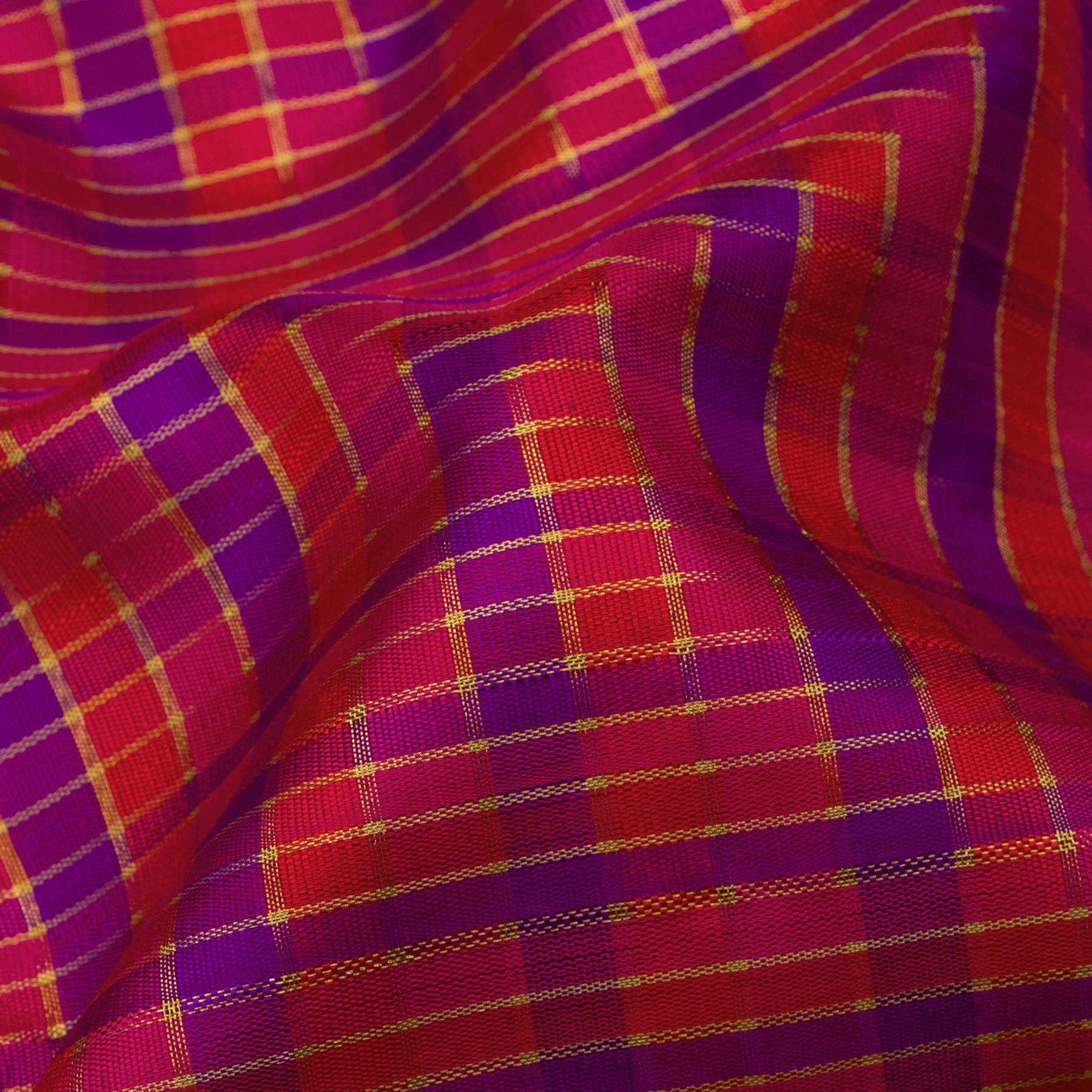 Kanakavalli Kanjivaram Silk Sari 23-040-HS001-00835 - Fabric View