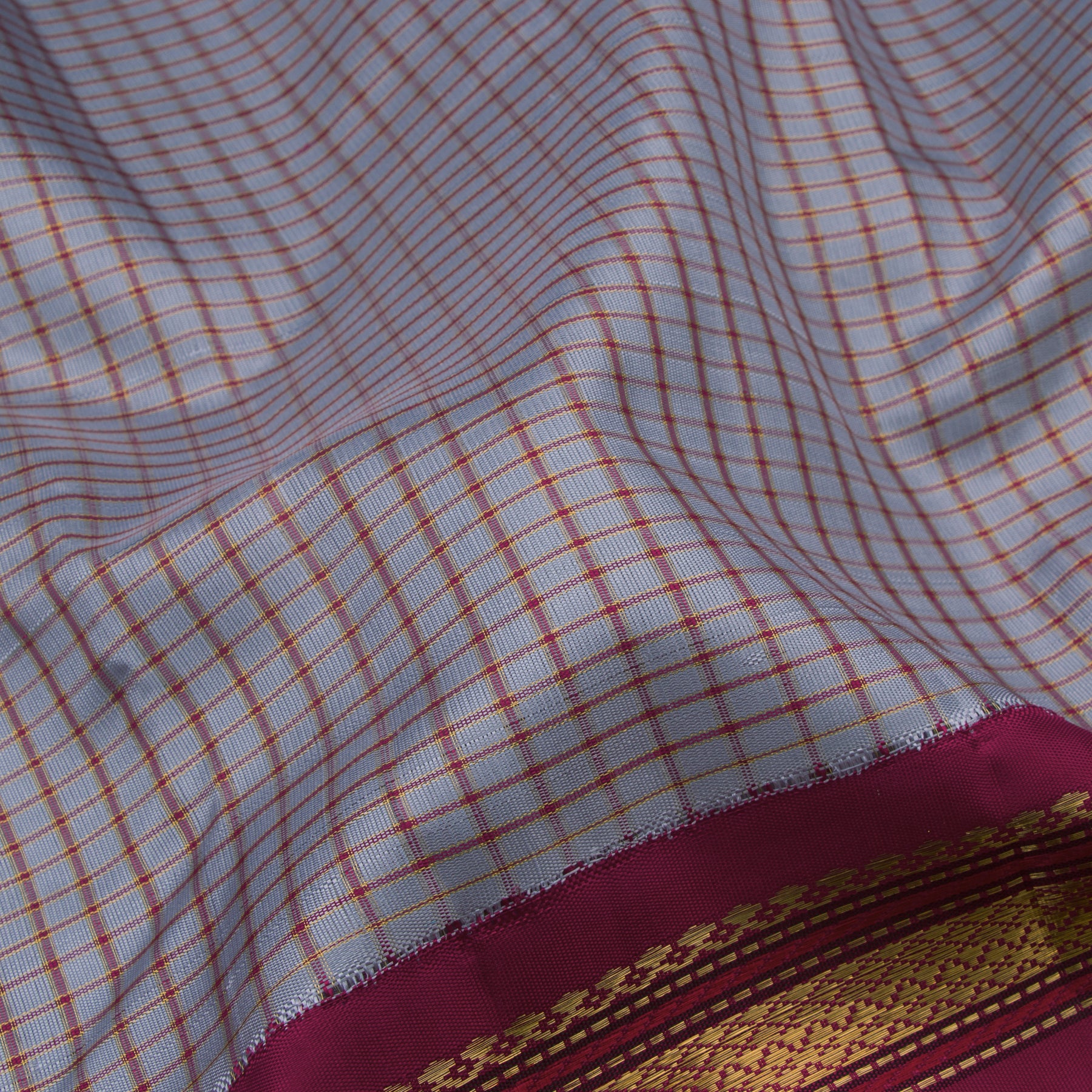Kanakavalli Kanjivaram Silk Sari 23-040-HS001-00857 - Fabric View