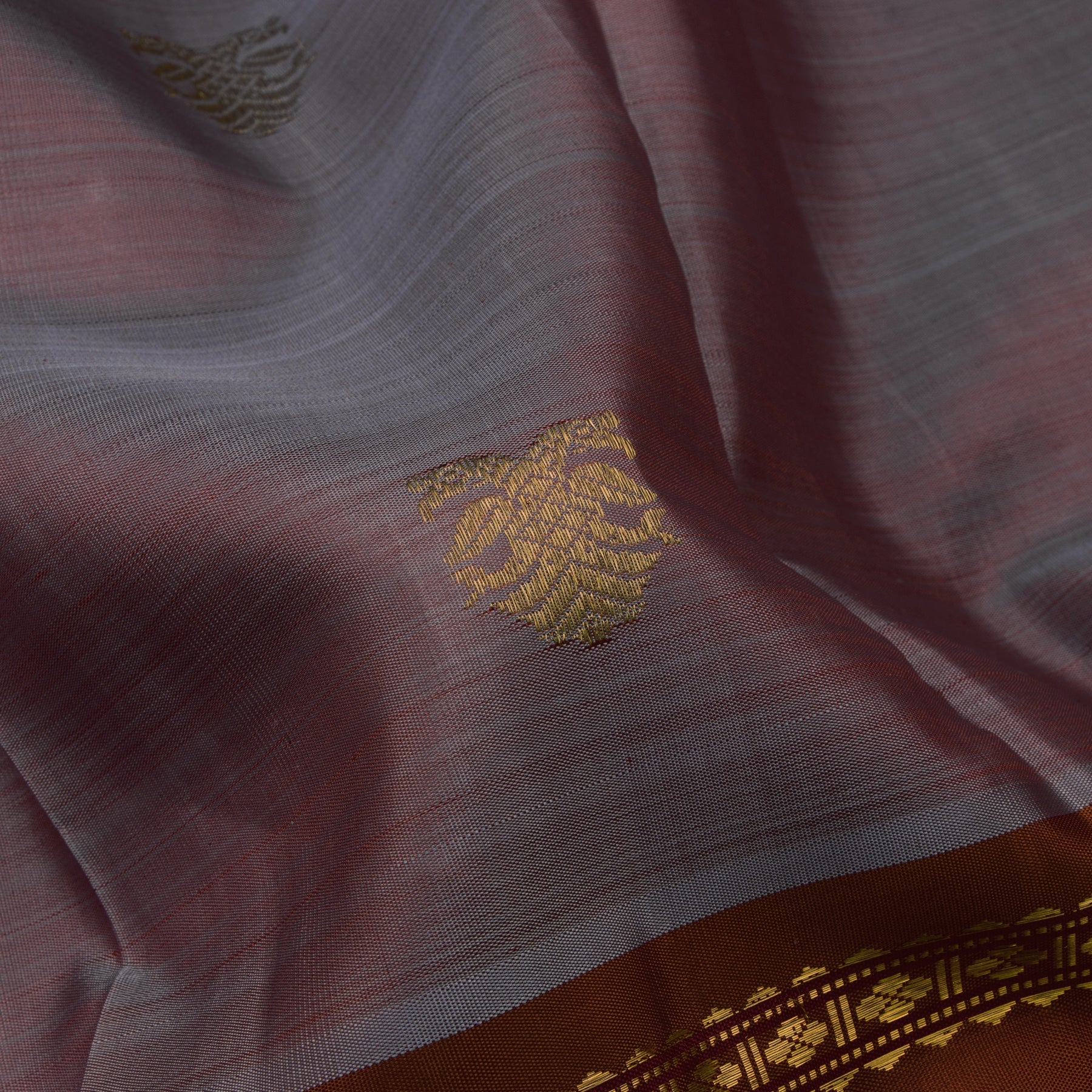 Kanakavalli Kanjivaram Silk Sari 23-040-HS001-03228 - Fabric View