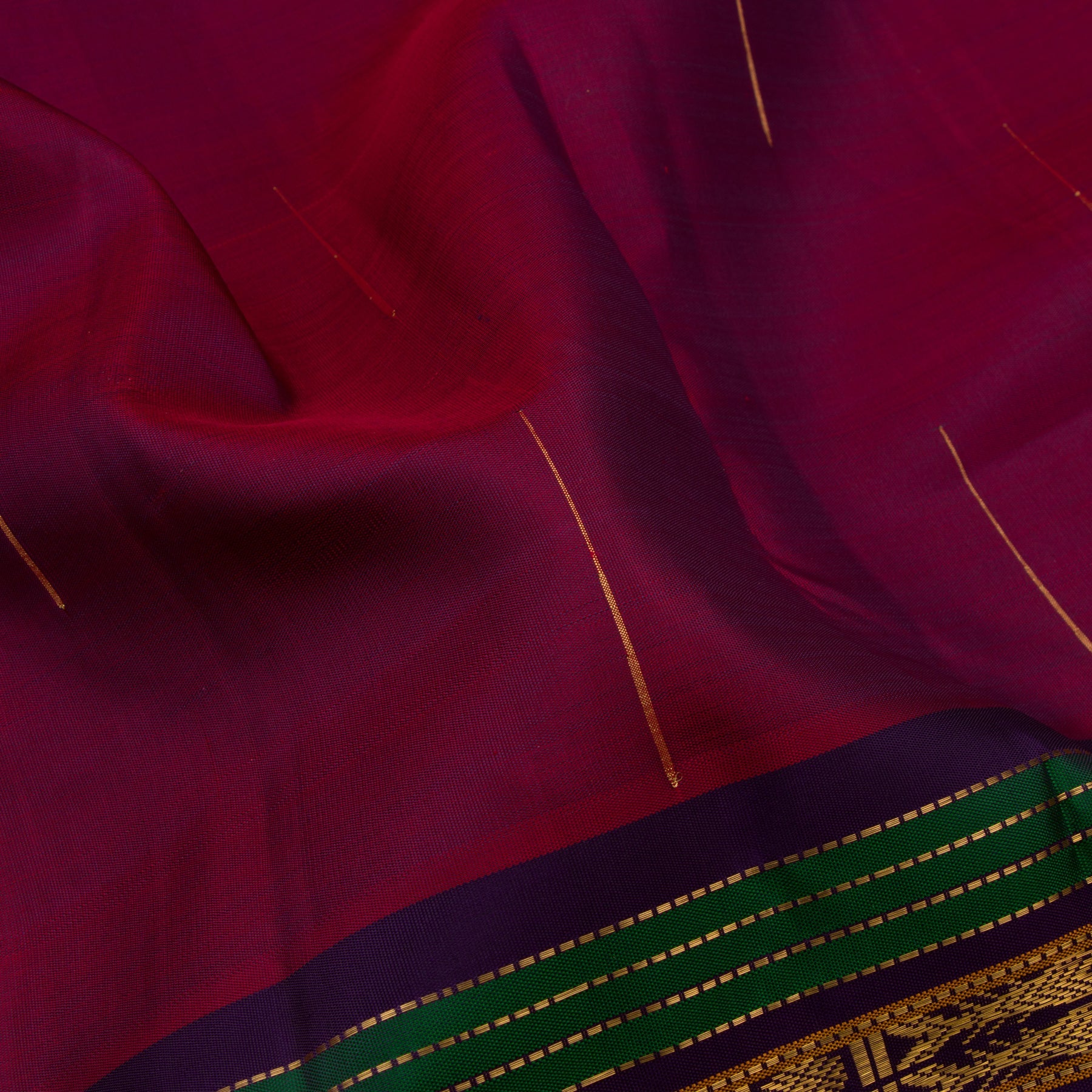 Kanakavalli Kanjivaram Silk Sari 23-040-HS001-03375 - Fabric View
