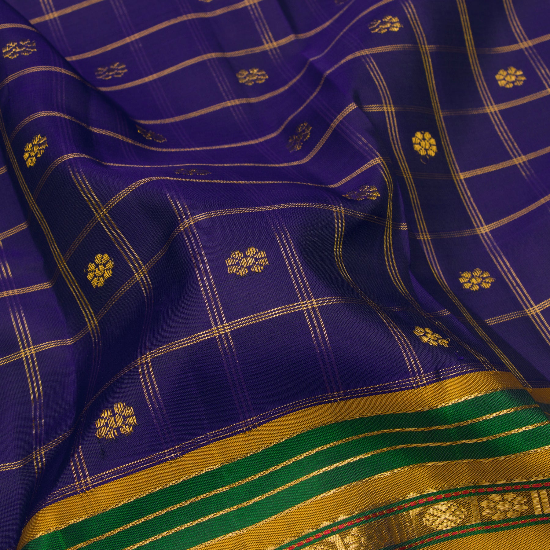 Kanakavalli Kanjivaram Silk Sari 23-040-HS001-03394 - Fabric View