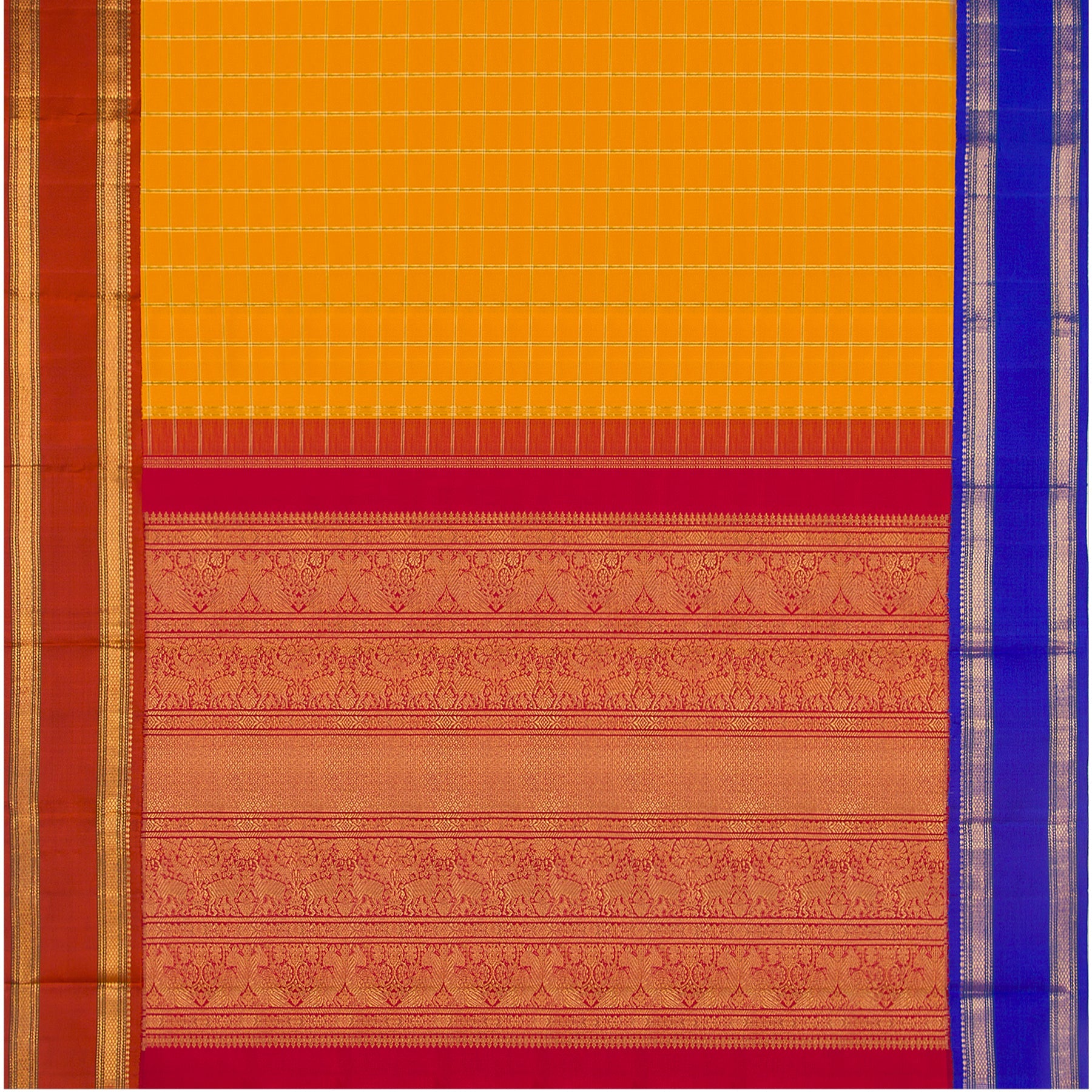 Kanakavalli Kanjivaram Silk Sari 23-040-HS001-06265 - Full View