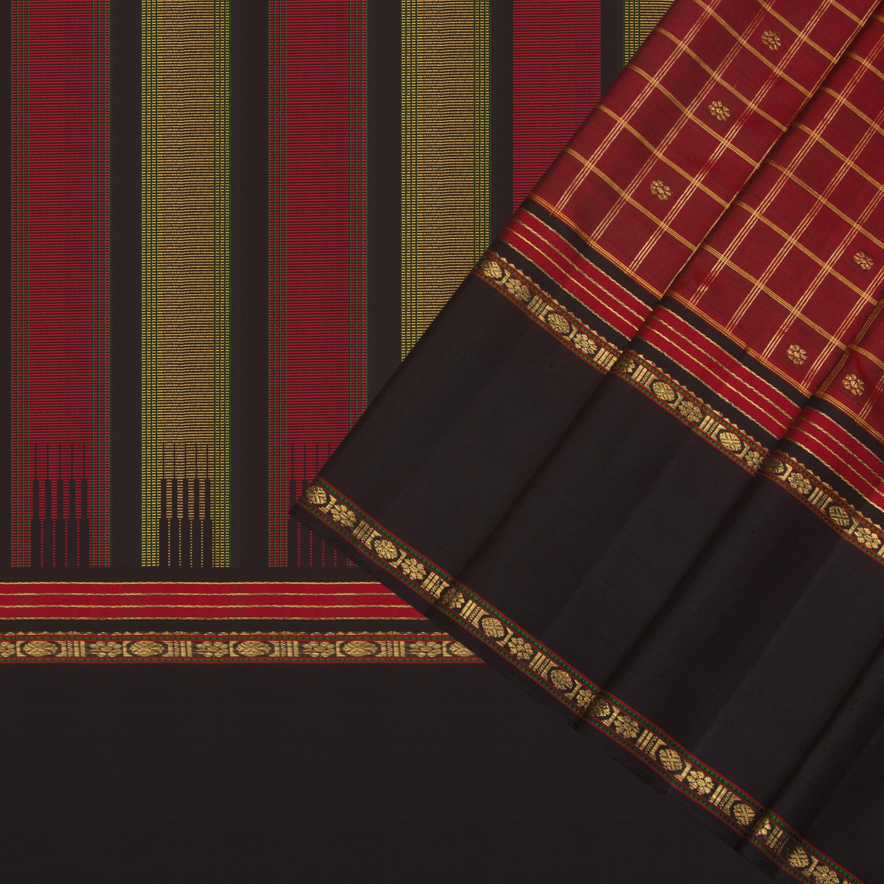 Kanakavalli Kanjivaram Silk Sari 23-040-HS001-06272 - Cover View 