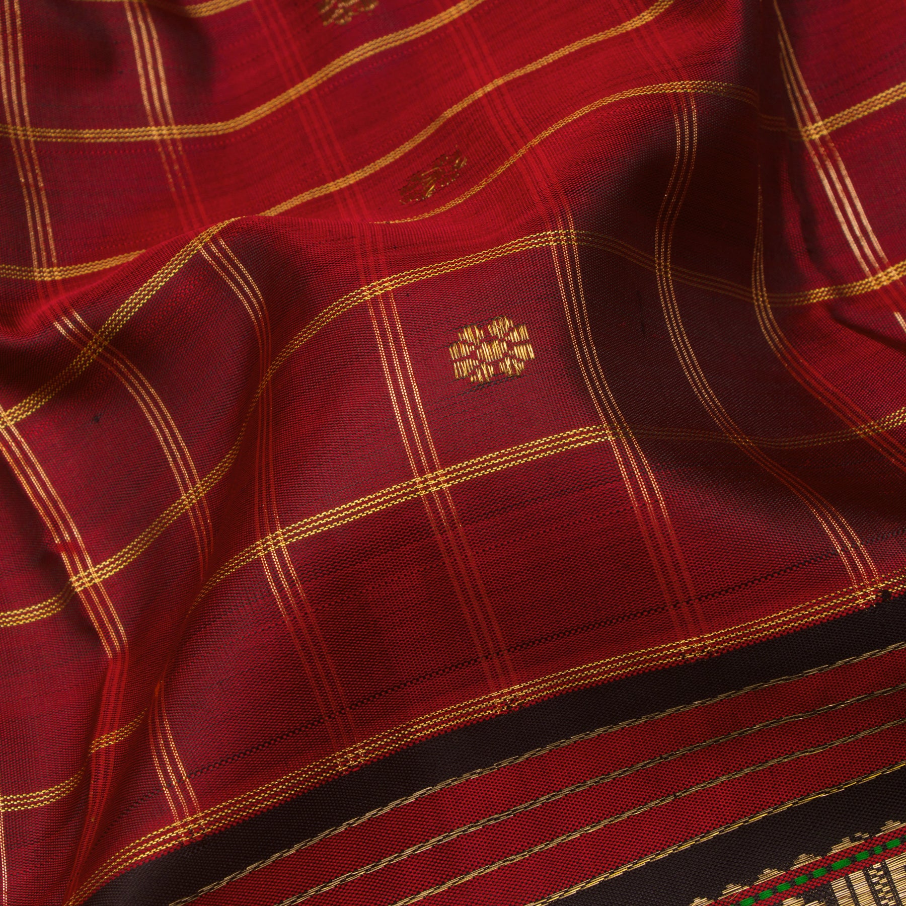 Kanakavalli Kanjivaram Silk Sari 23-040-HS001-06272 - Fabric View