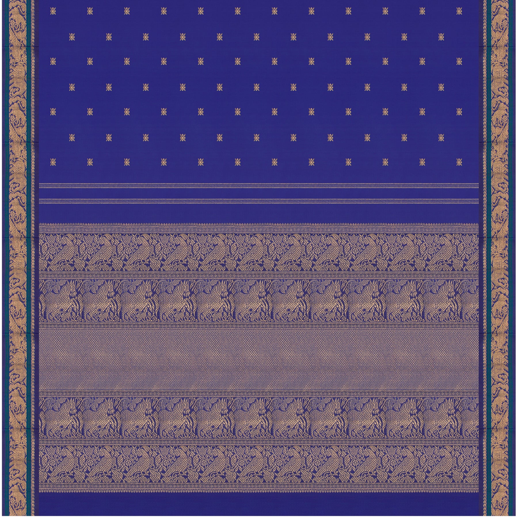 Kanakavalli Kanjivaram Silk Sari 23-040-HS001-07268 - Full View