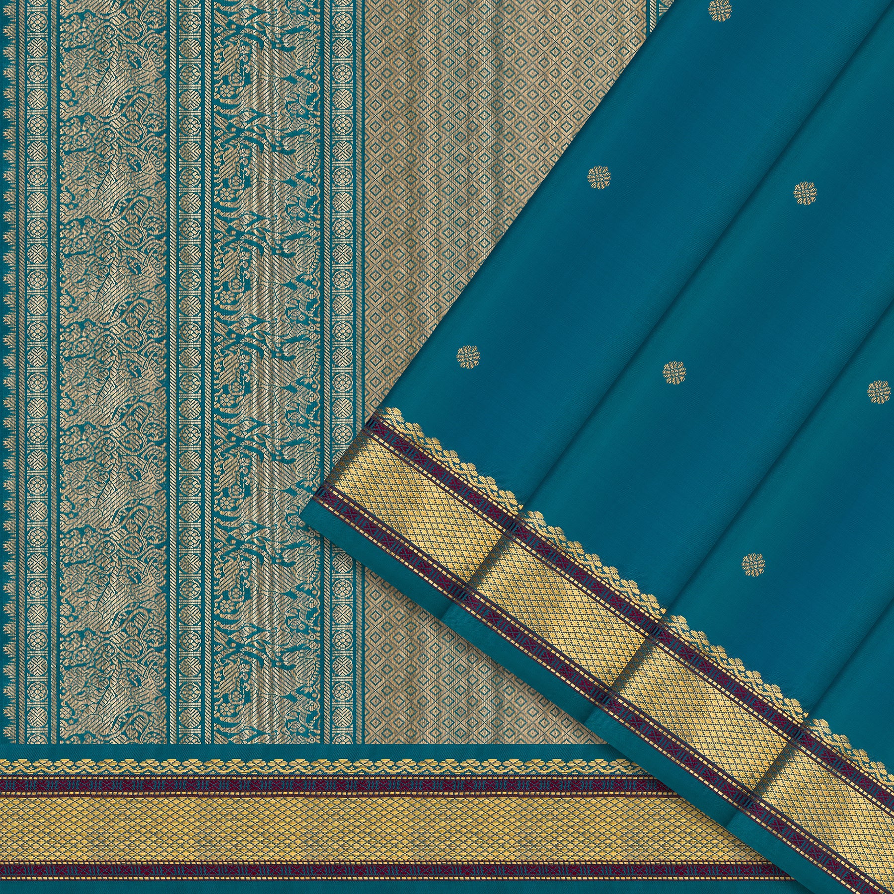 Kanakavalli Kanjivaram Silk Sari 23-040-HS001-09291 - Cover View